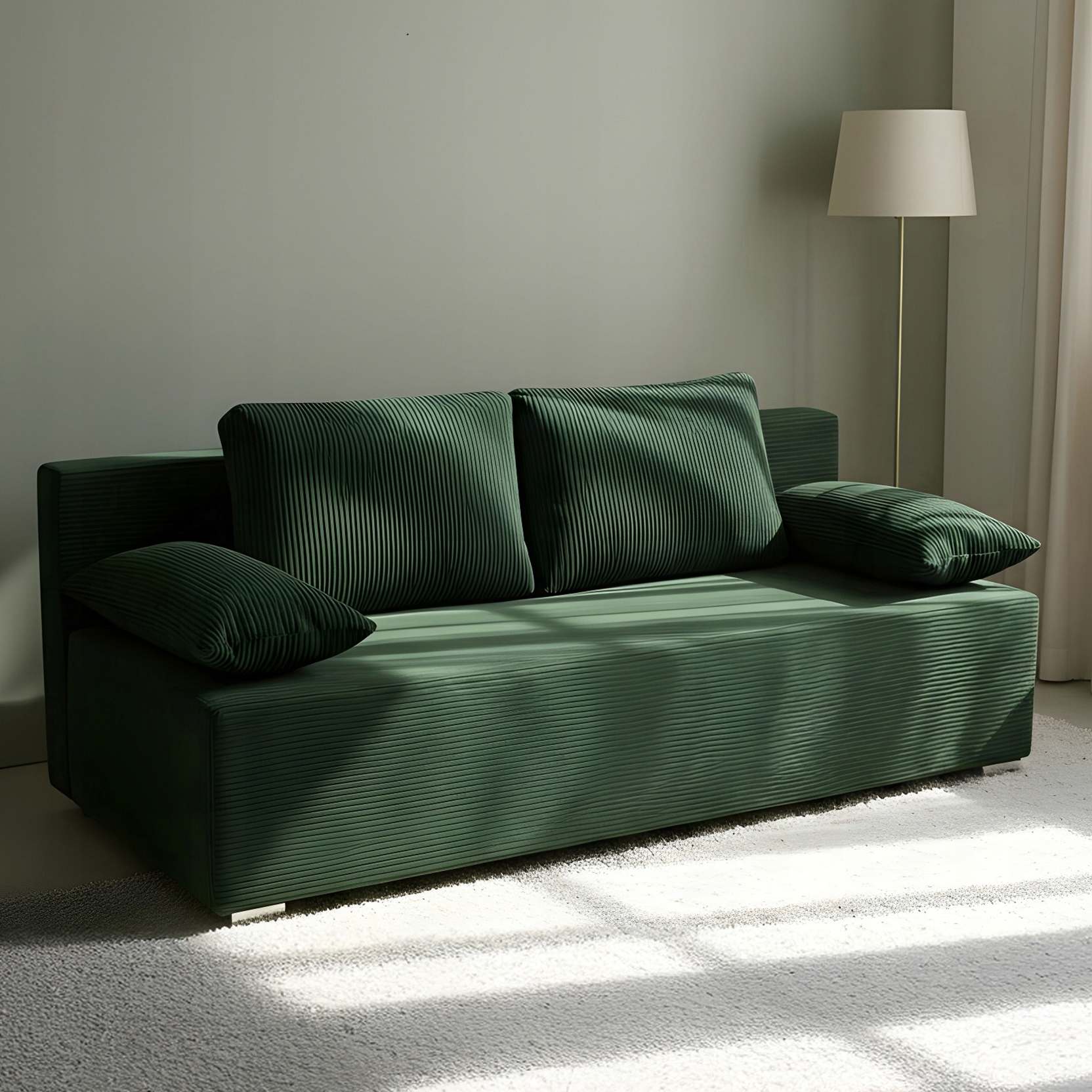 Rozkládací pohovka s funkcí spaní Lunera Prima 2 ks zelená