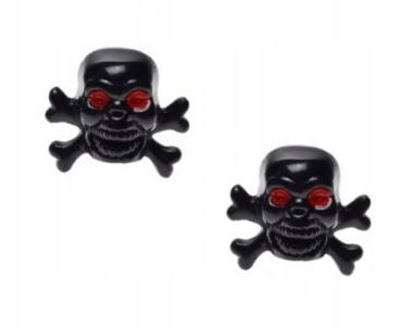 GM Nakrętki na wentyle czacha z piszczelami czarna