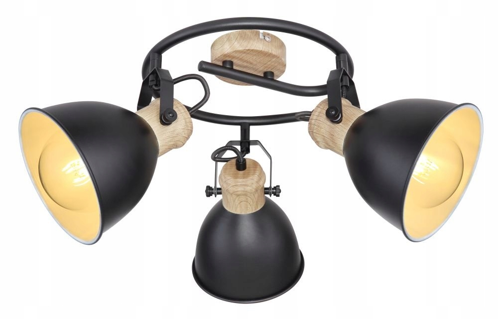 Čierny okrúhly stropný reflektor Wiho Globo