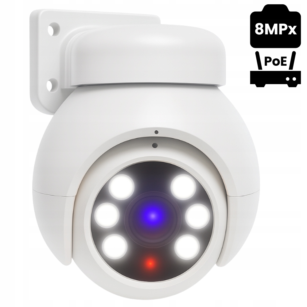 Vonkajšia Ip Poe Rotačná Kamera 8MPx Onvif Sada Kamer Na Monitorovanie