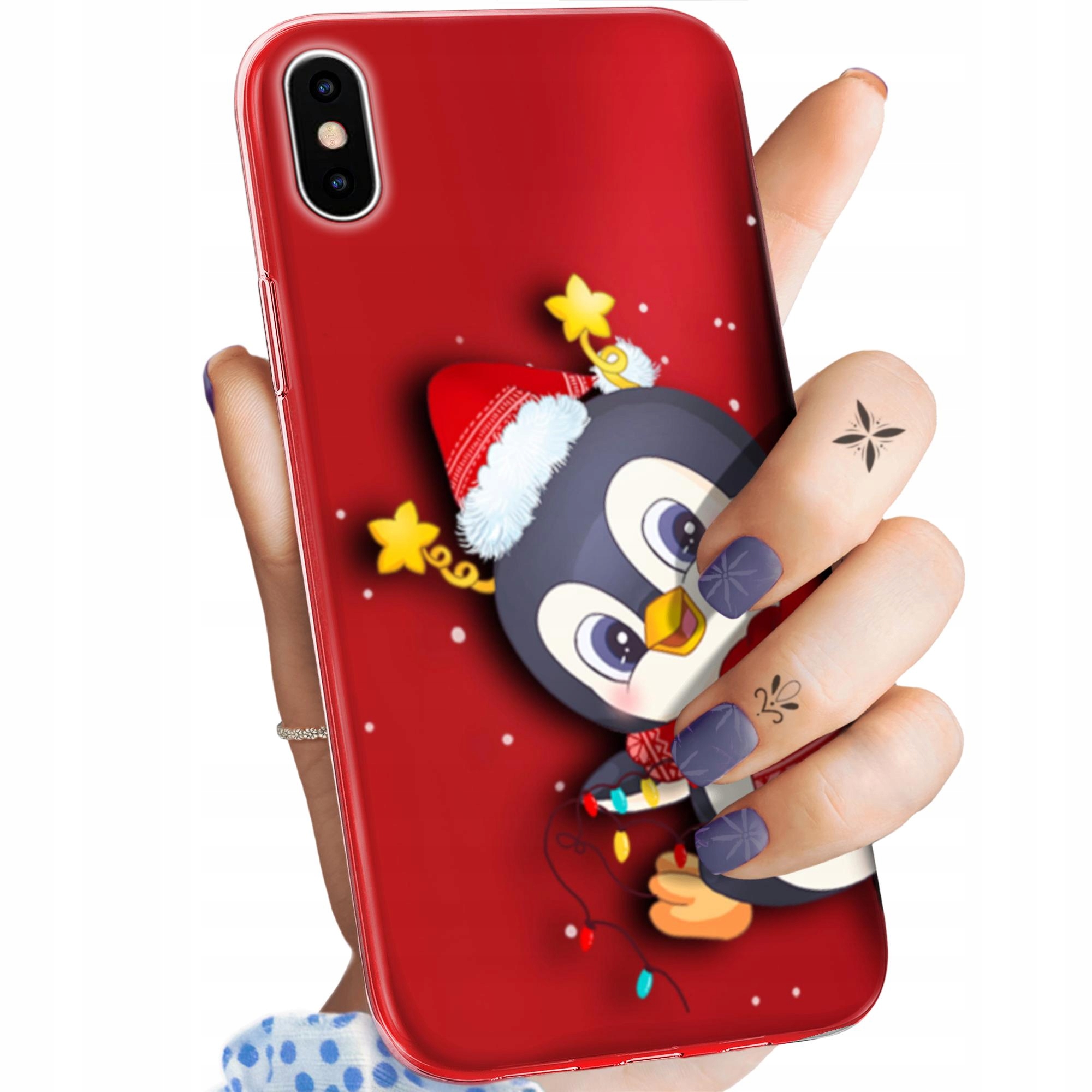 Etui Do Iphone Xs Max Święta Christmas Mikołaj Pingwin Obudowa Case