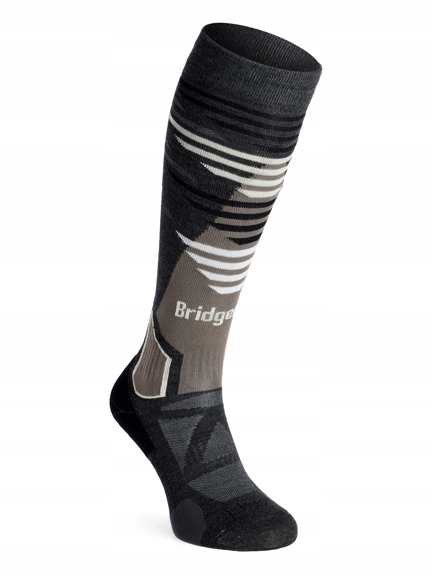 Skarpety na narty Bridgedale Ski Lt Merino E Pattern graphite/bungee 36-39