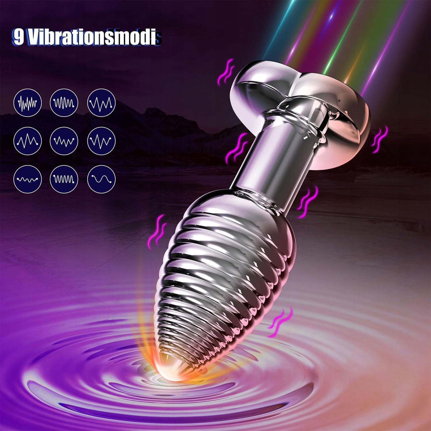 ANAL VIBRATOR Wibrator Analny Z 9 Trybami Wibracji Dla Kobiet I Mężczyzn — miniatura 2
