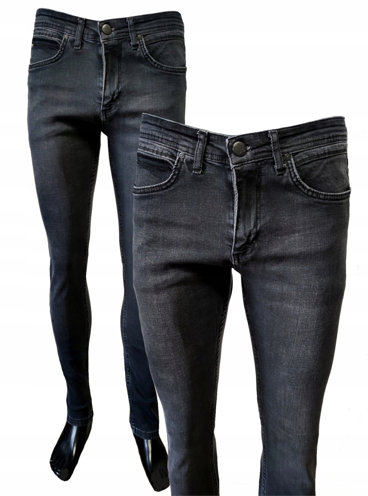 Pánské Kalhoty Grafit Rovné Nohavice 32