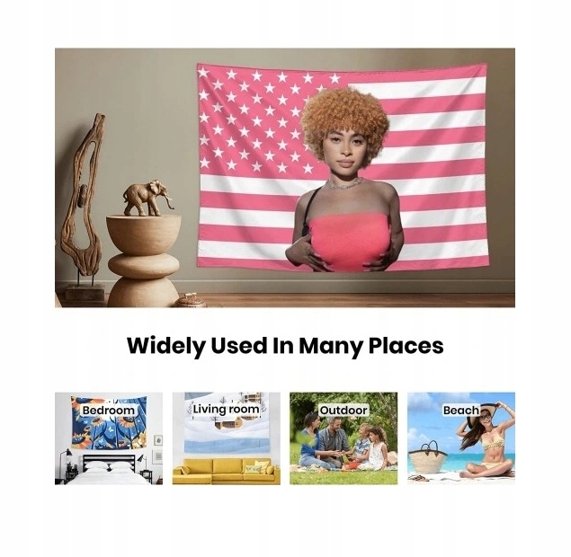 ICE RAPPER SPICE FLAG 90×150CM INDOOR HOME DECOR Materiał tkanina