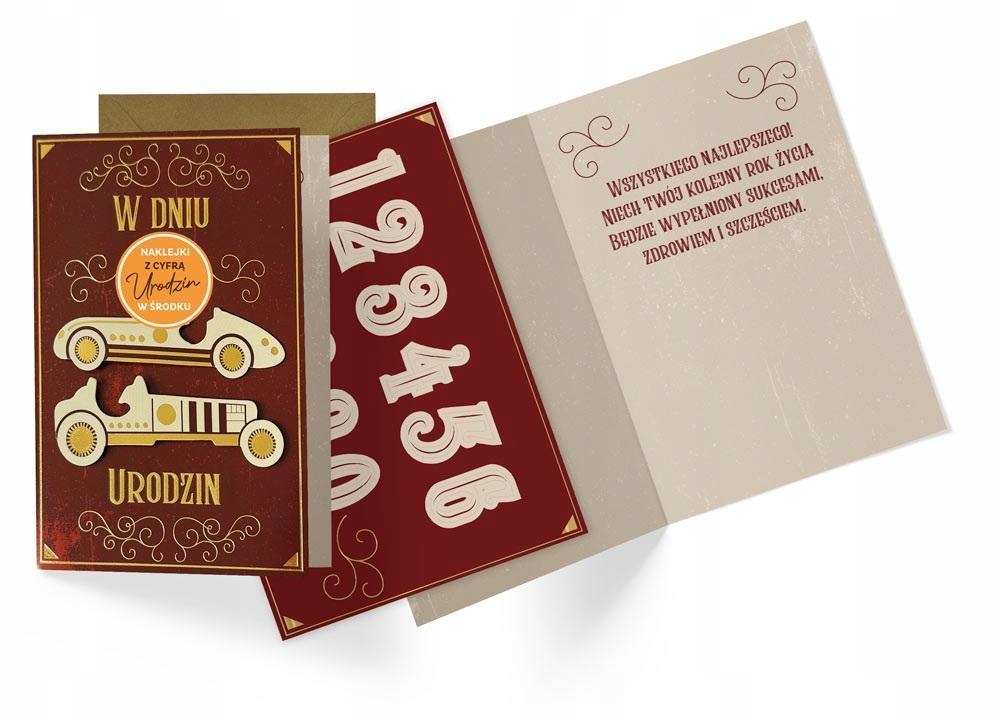 KARNET B6 URODZINY (WYMIENNE CYFRY)