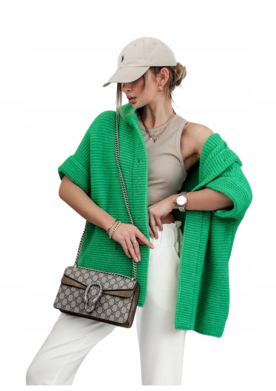 Kardigan krátký rukáv s kapucí Cocomore zelený