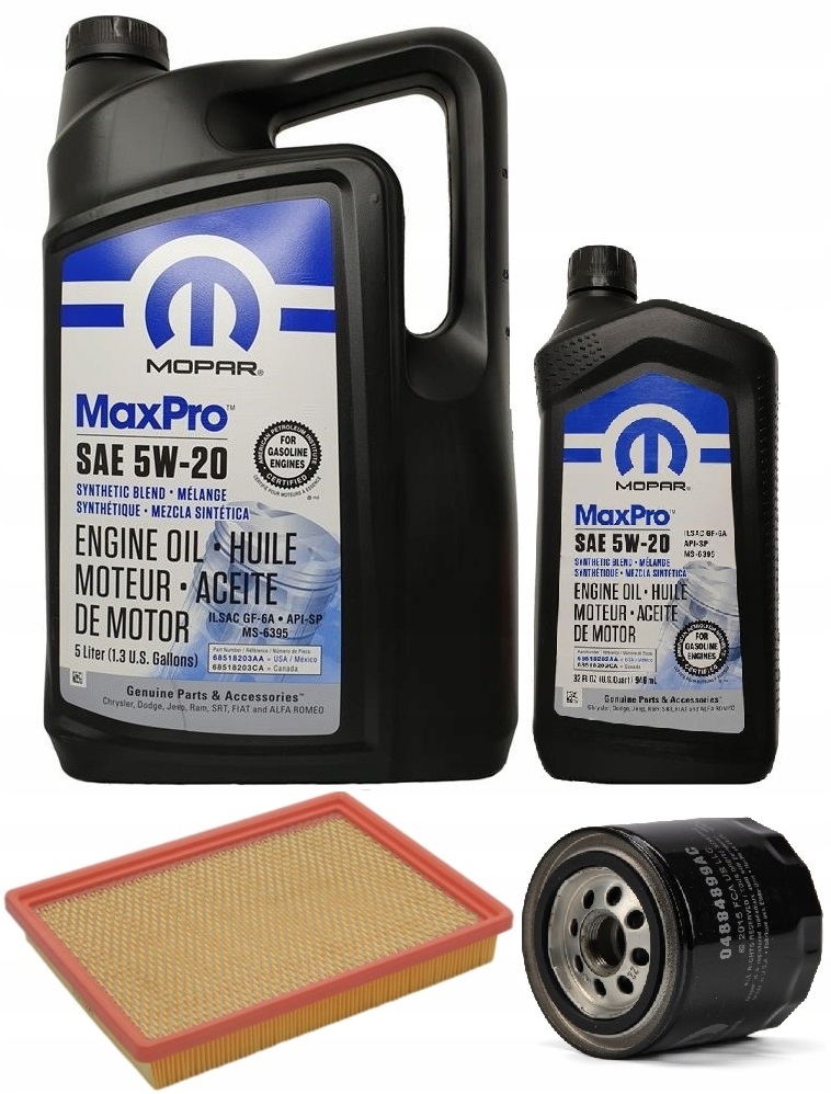 MOPAR 5W20 6L + FILTRY JEEP WK / WH 4,7 08-09