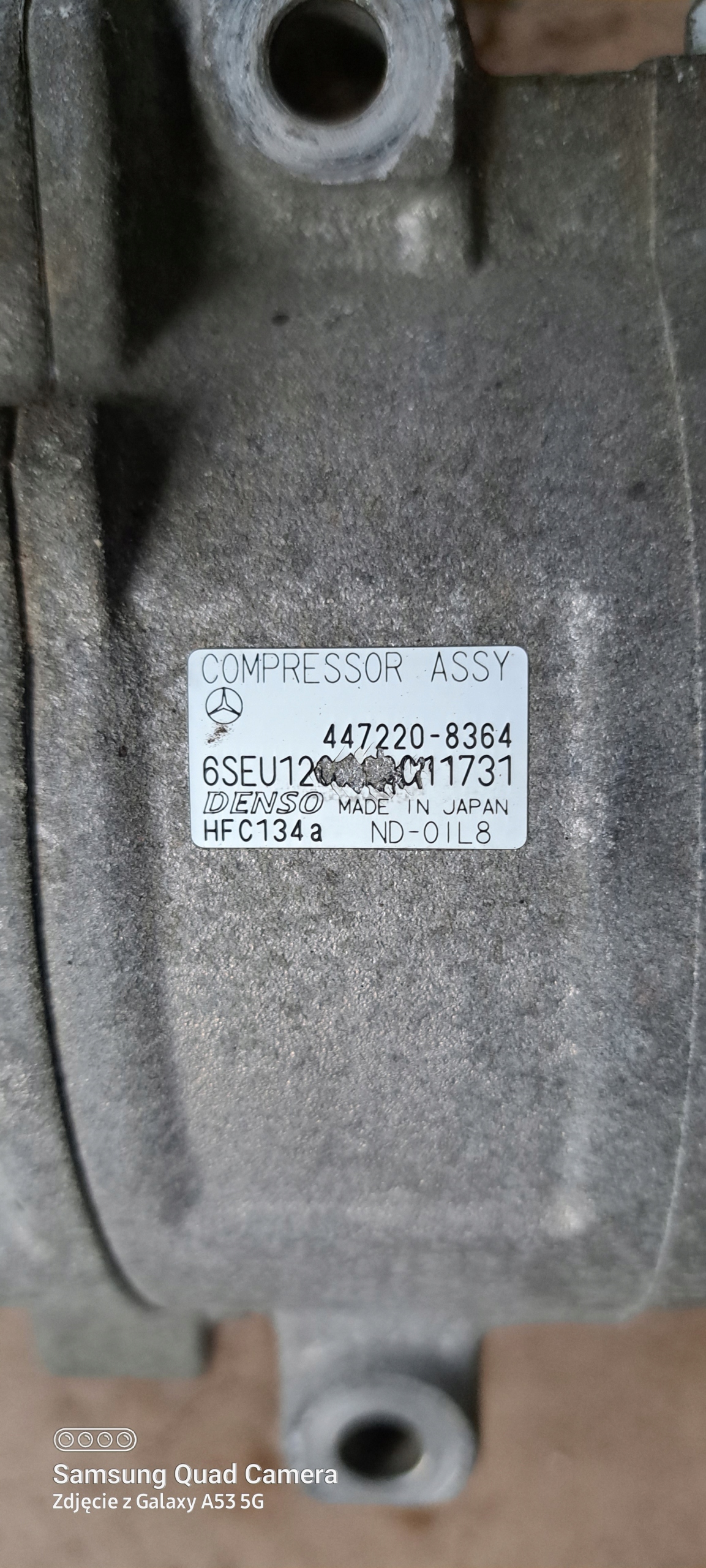 SPRĘŻARKA KLIMATYZACJI MERCEDES A KLASA W 168 1,7 CDI Numer katalogowy części 4472208364