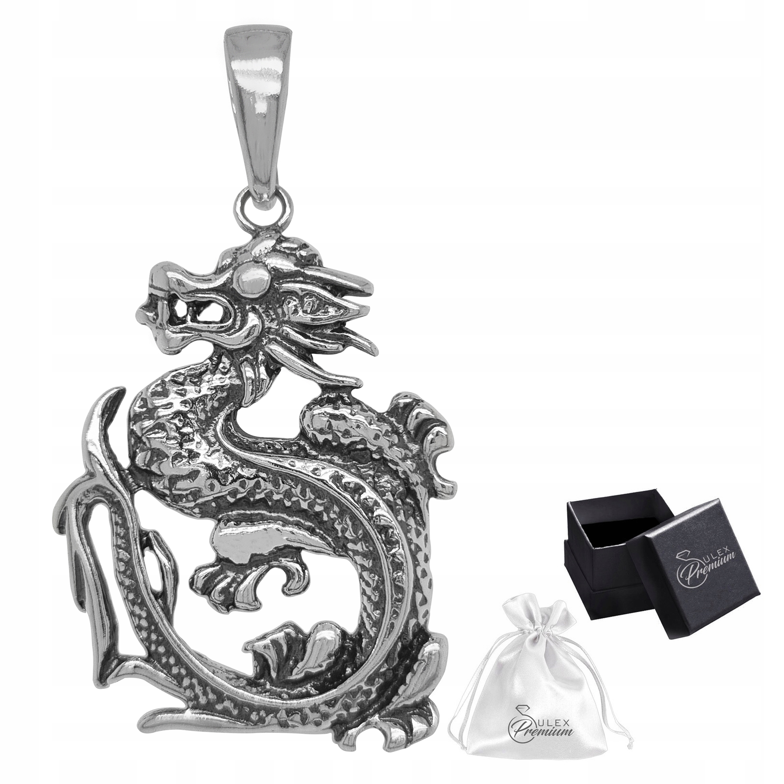 Přívěsek Velký drak Oxidovaný přívěsek Velký Stříbro 925