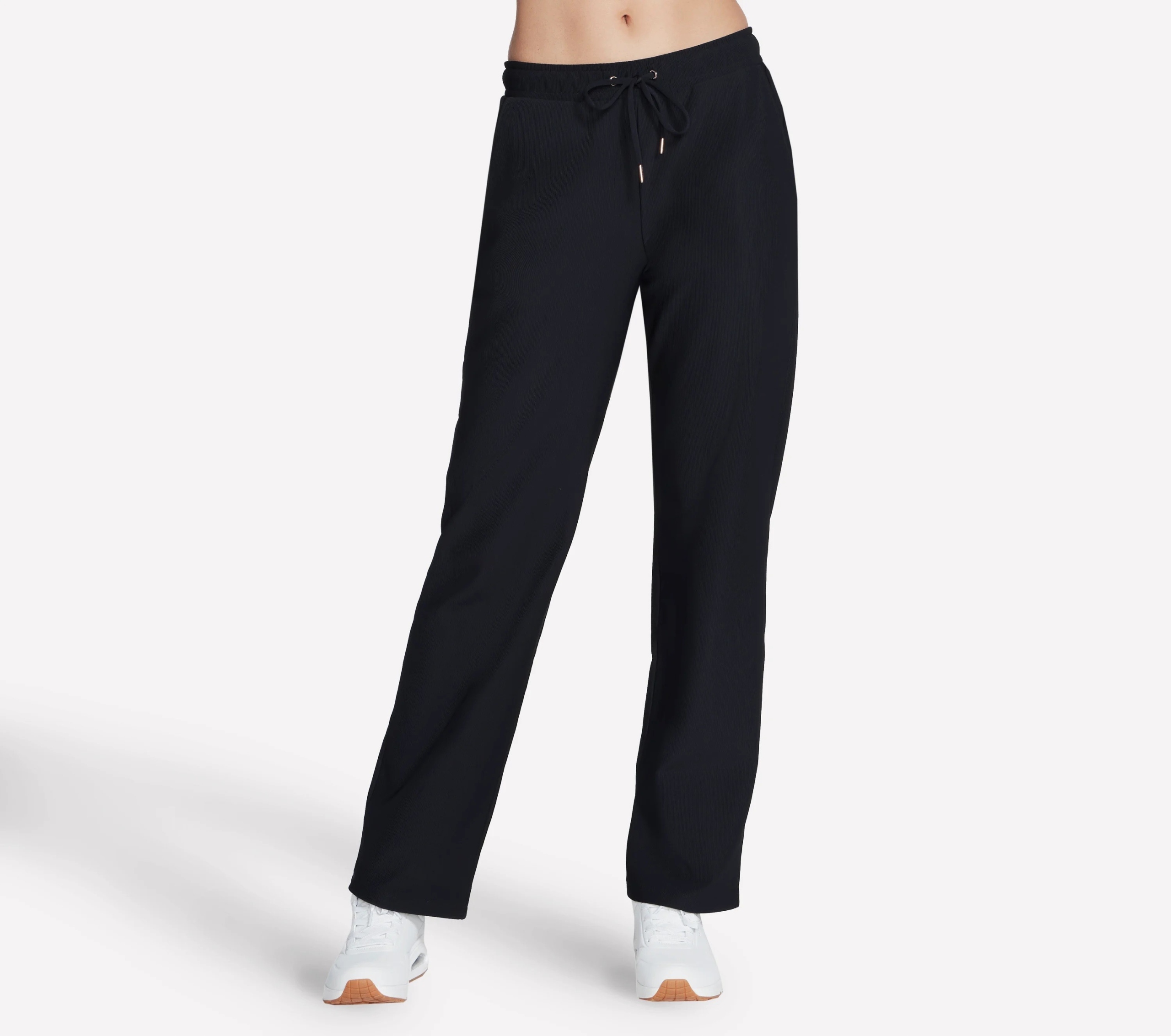 Dámské kalhoty Skechers Go Luxe Rib Pant černé PT103 Blk