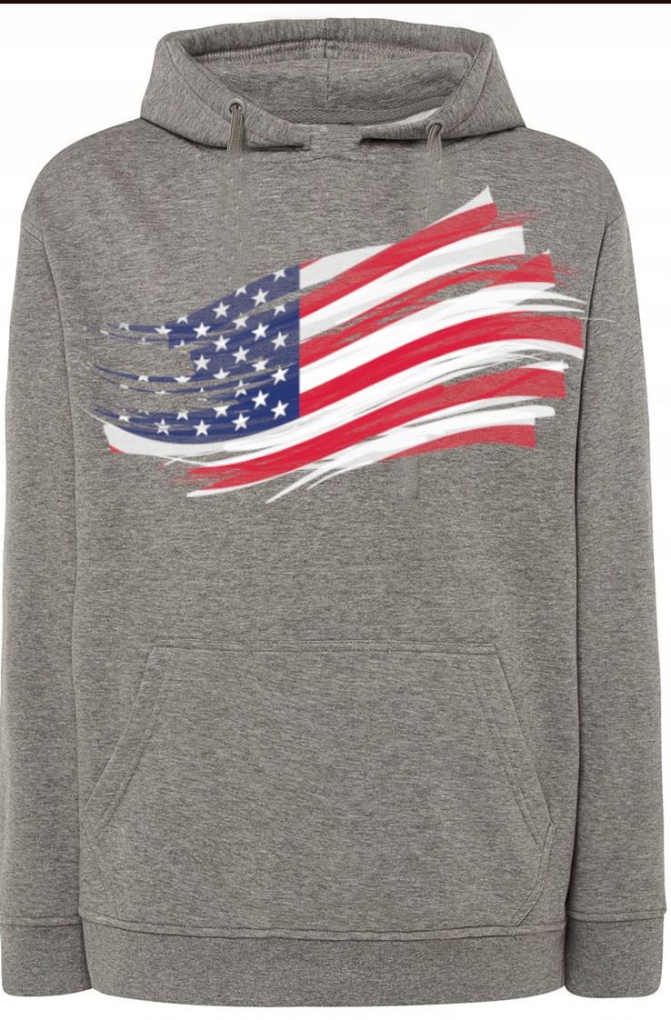 Usa Pánská módní mikina s kapucí a potiskem vel. L