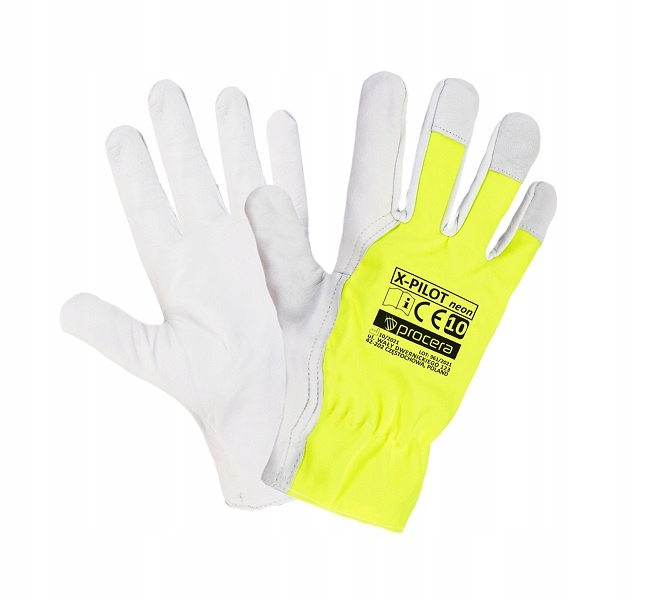 

Rękawice robocze wzm.skórą kozią X-pilot Neon 9