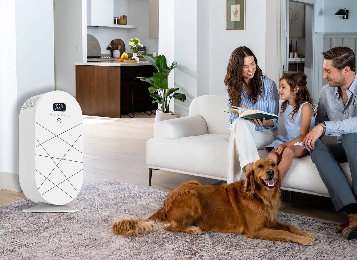 OCZYSZCZACZ POWIETRZA JONIZATOR HEPA13 WIFI Aplikacja STERYLIZACJA UV Kod producenta Q34P