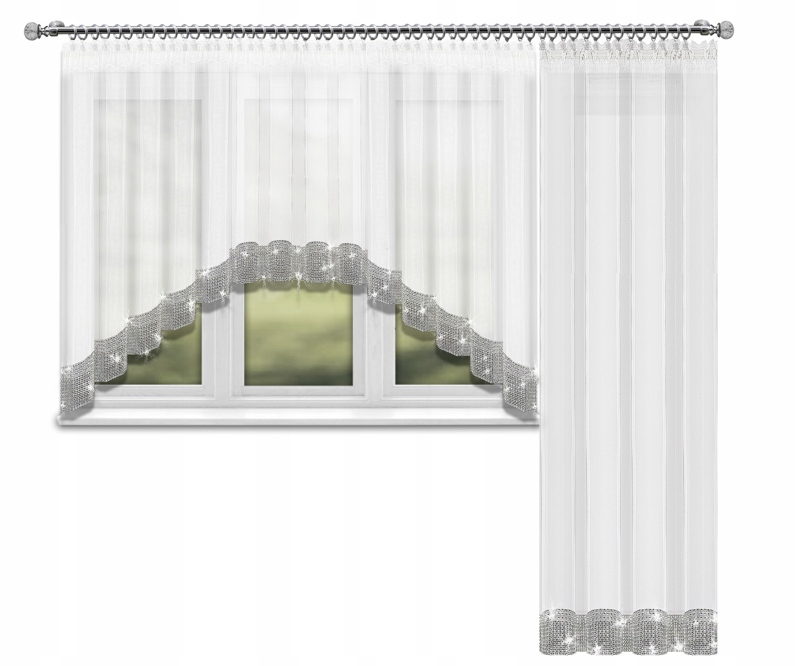 KOMPLET BALKONOWY FIRAN Z CYRKONIAMI 545x250cm
