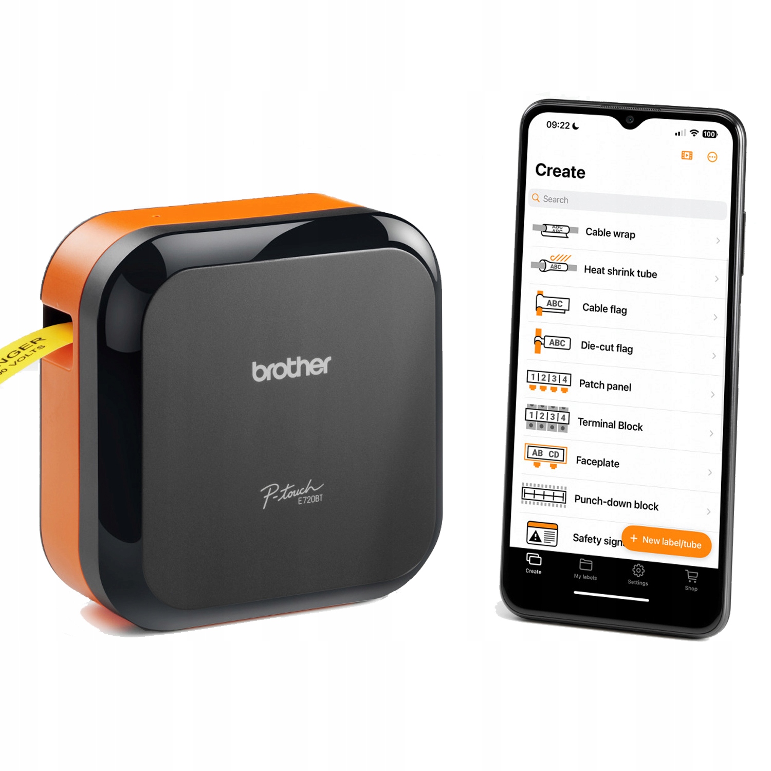 Bezdrôtová tlačiareň Brother Cube PT-E720BT Pro Bluetooth Usb Bt TZe 24 mm