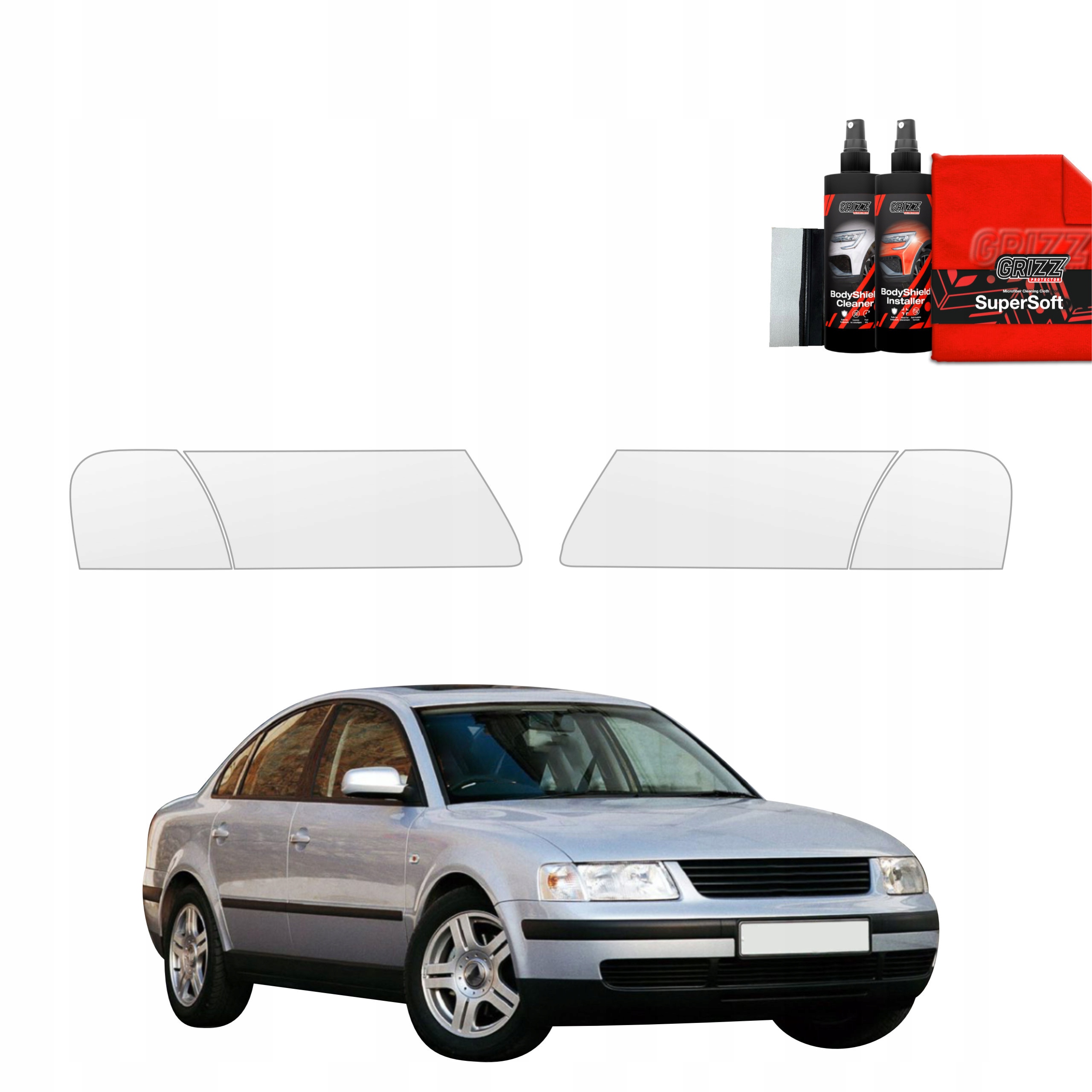 4v1 Fólie Ppf dýha na lampy pro Volkswagen Passat B5 Sedan (1996-2000)
