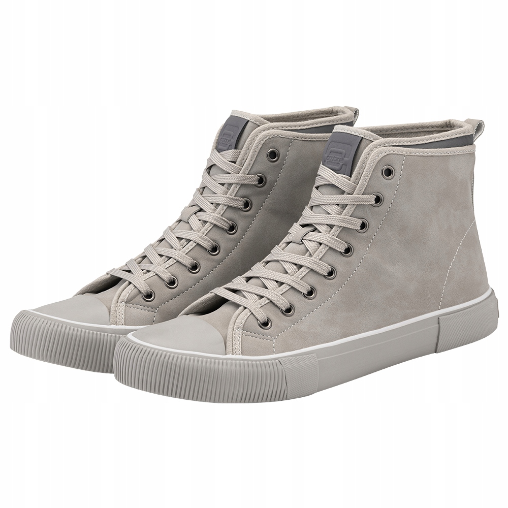 Wysokie buty męskie trampki z lamówką popielate V3 OM-FOTH-0158 41