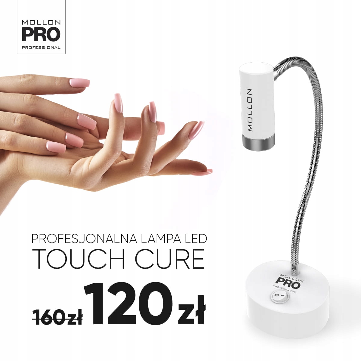 Led lampa Touch Cure s bodovým světlem pro předběžnou polymerizaci gelu
