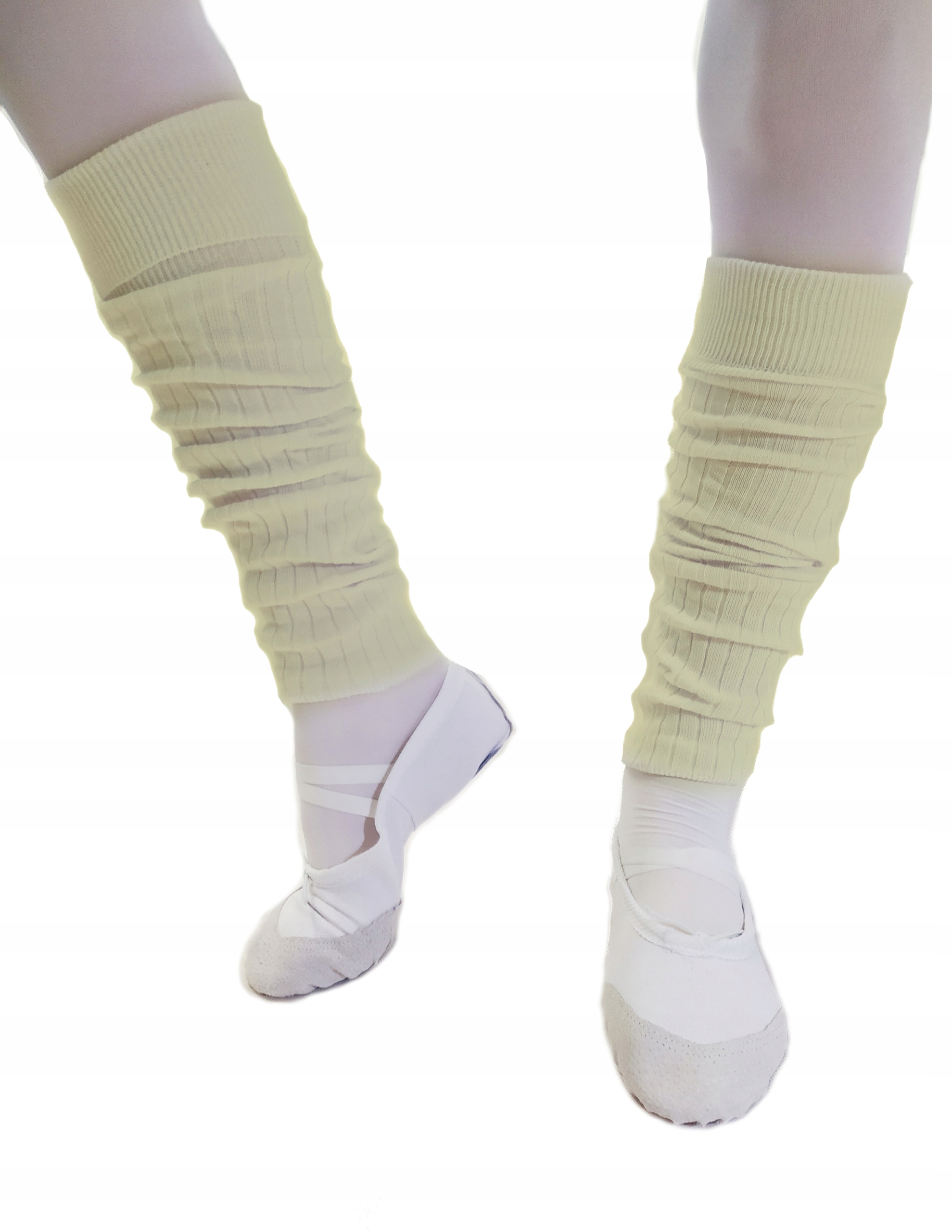 Getry Ocieplacze Nogi Balet Taniec Ecru Kremowe r.98-122