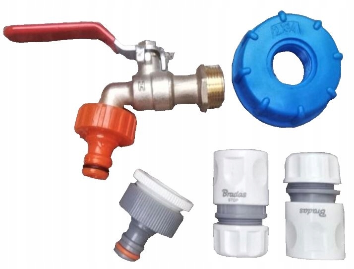 KRAN ZAWÓR ZBIORNIK 1000L Zestaw do Mauzera IBC1/2