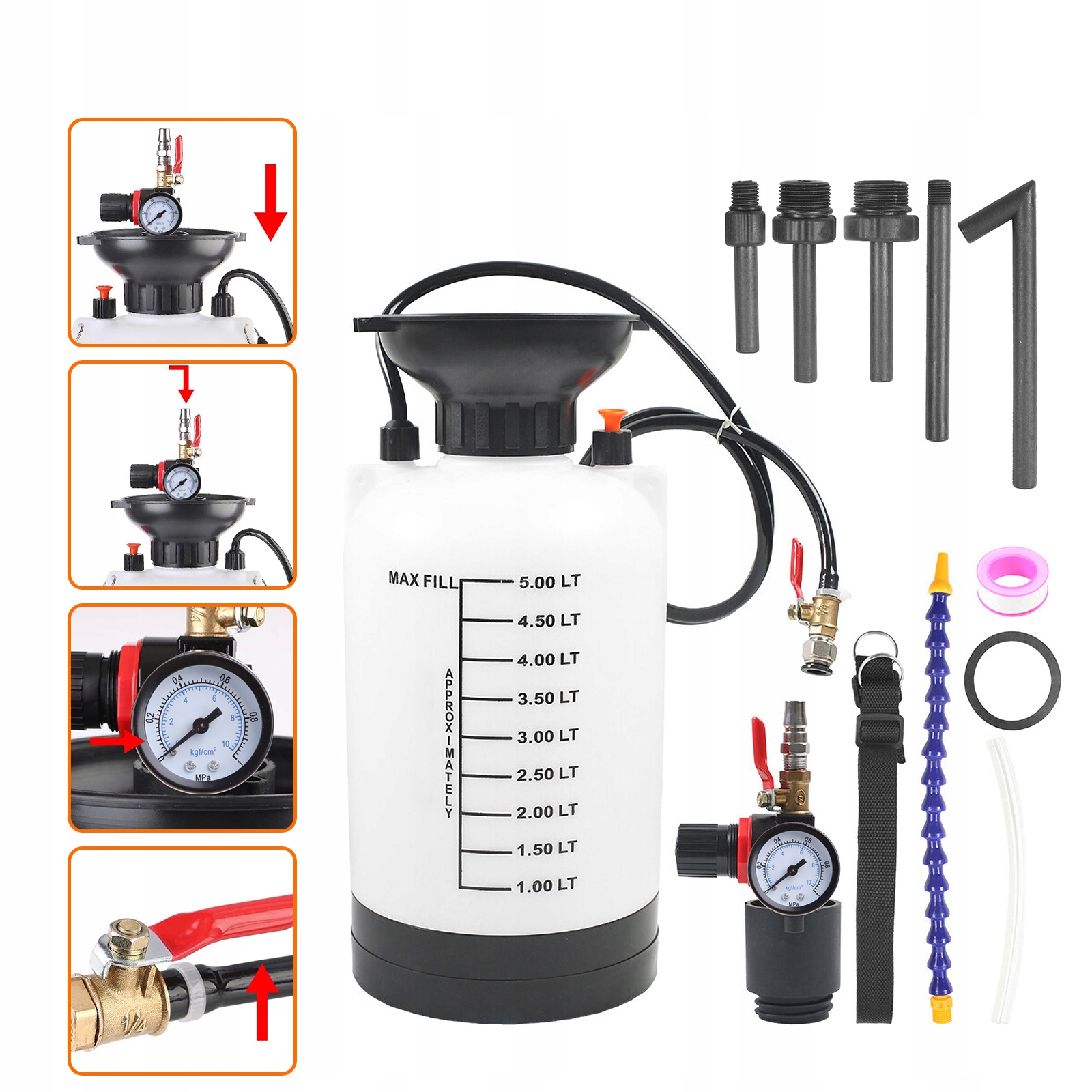 Pneumatická Pumpa Pro Plnění Oleje V Převodovkách, Sada 5 L