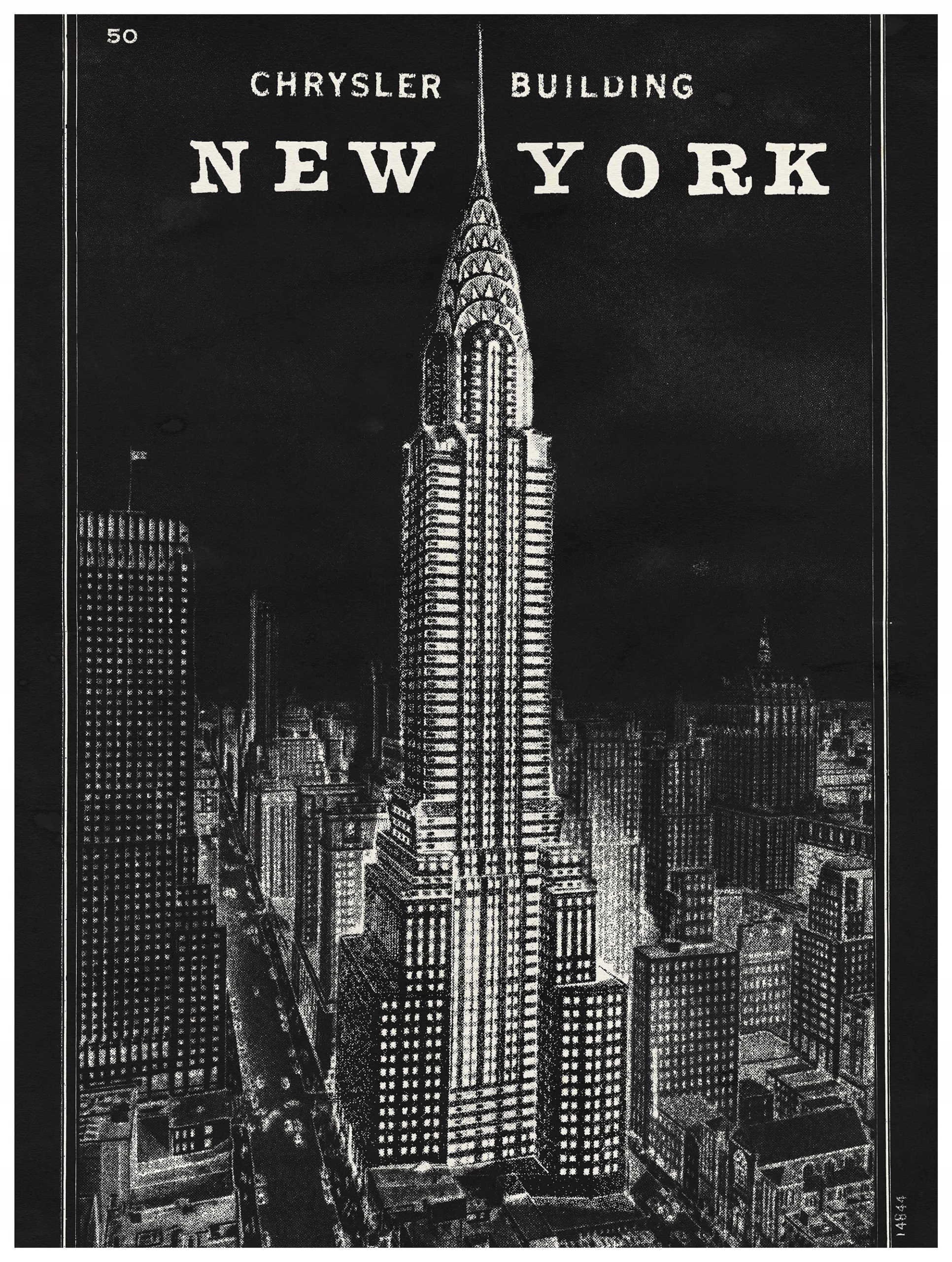 Fototapeta New York Chrysler Building Art Deco noc 206x275 lepidlo