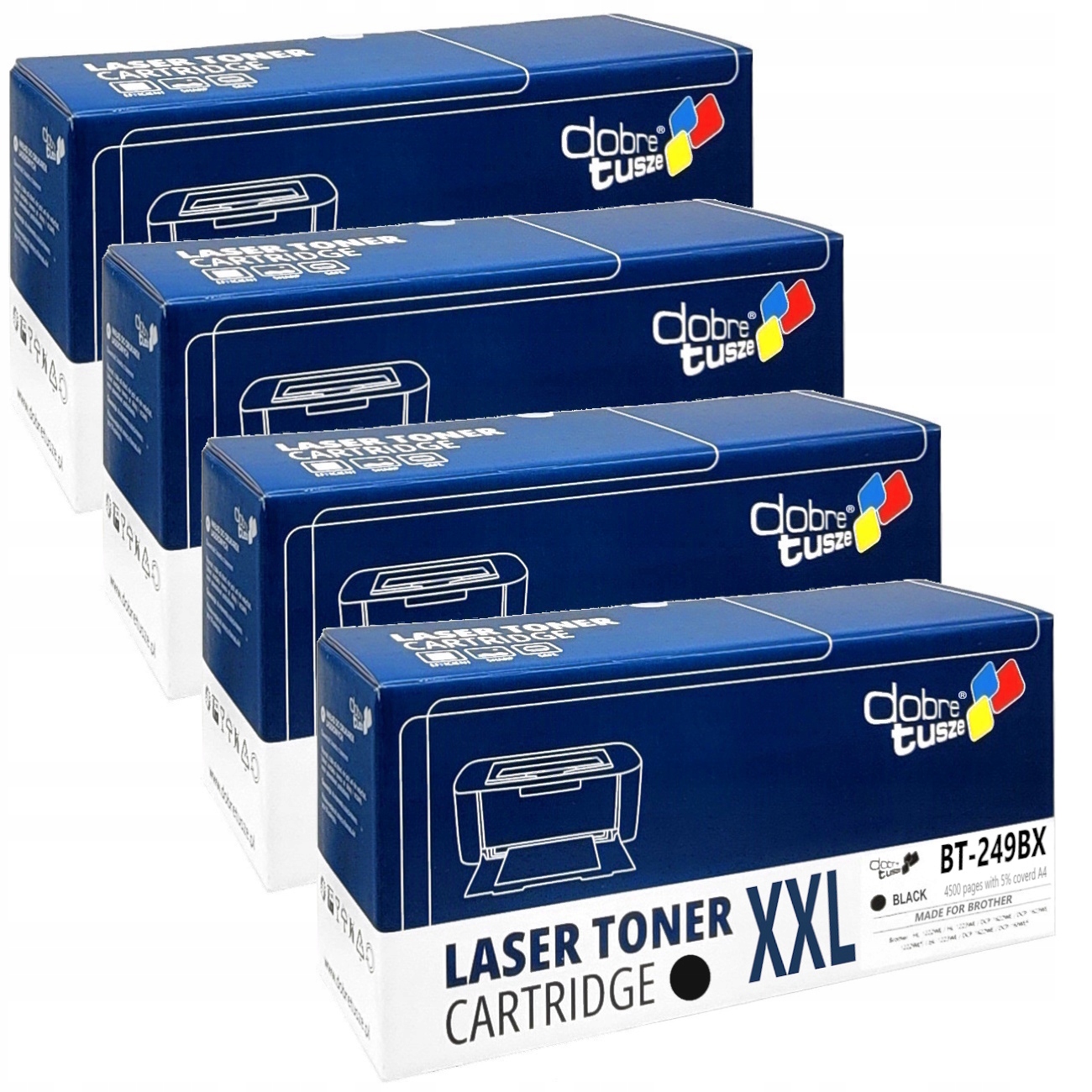 Tonery XXL Do Drukarki Brother TN-249BK TN-249C TN-249M TN-249Y MFCL8340CDW