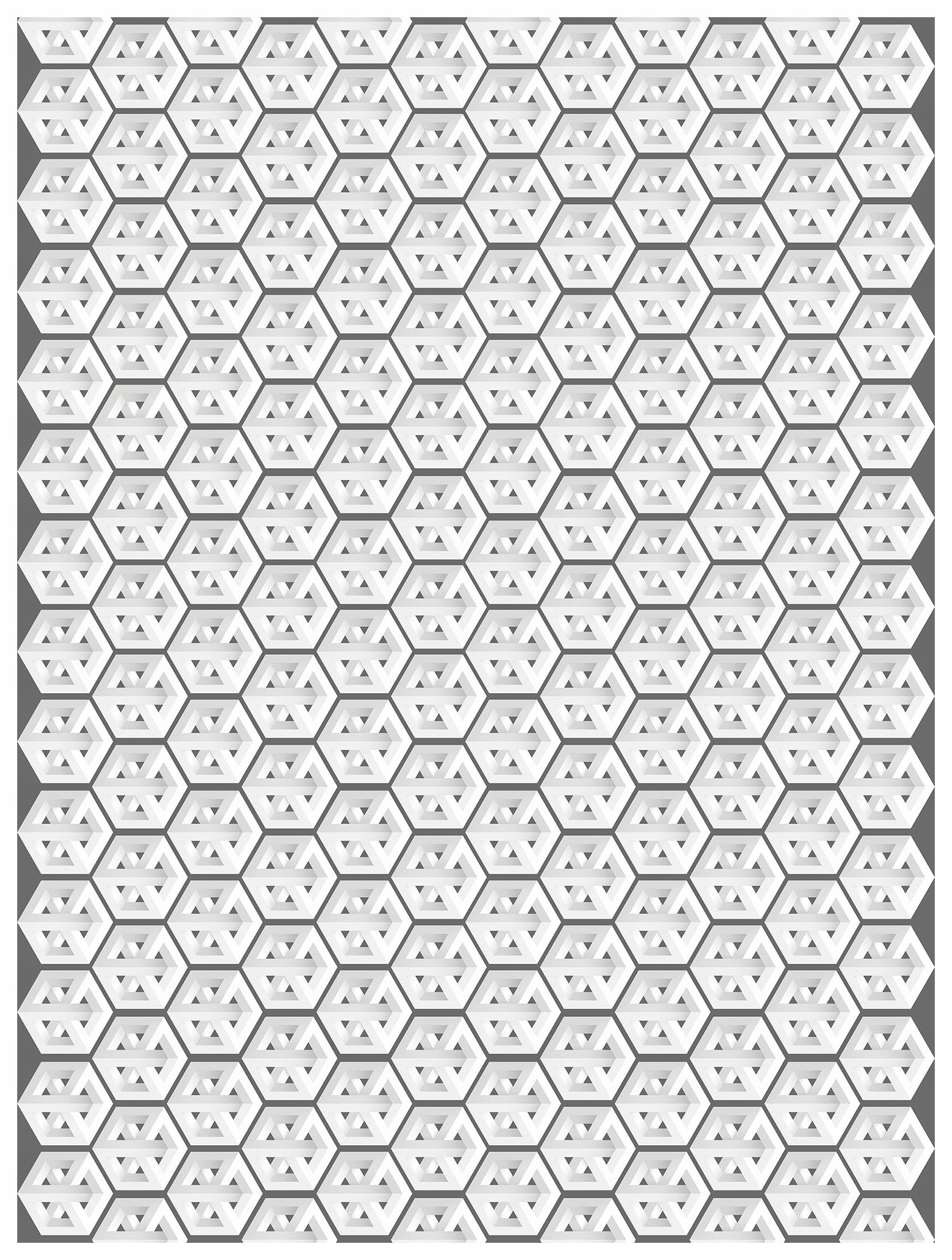 Fototapeta Šedé šestiúhelníky a Bílé geometrické kostky 184x254 lepidlo