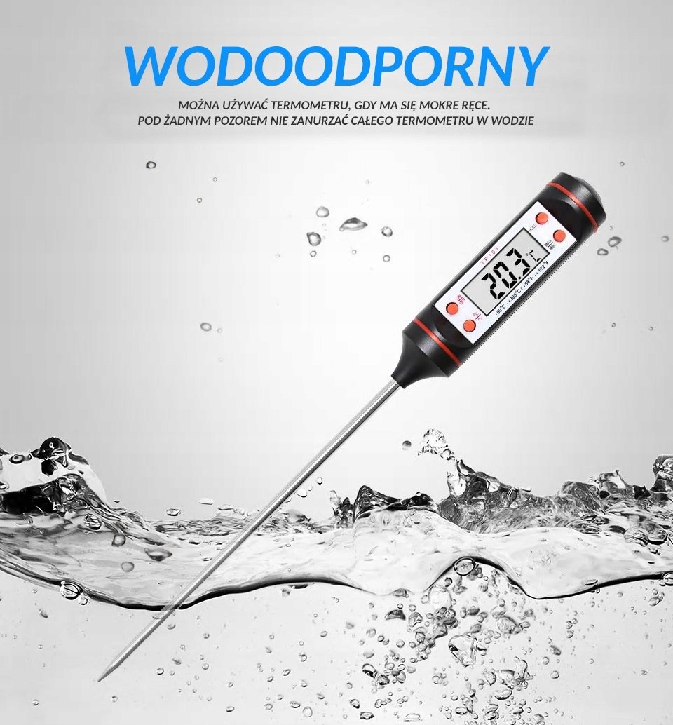 TERMOMETR SONDA do GRILLA MIĘSA WODY MLEKA + ETUI Kod producenta KAT75093