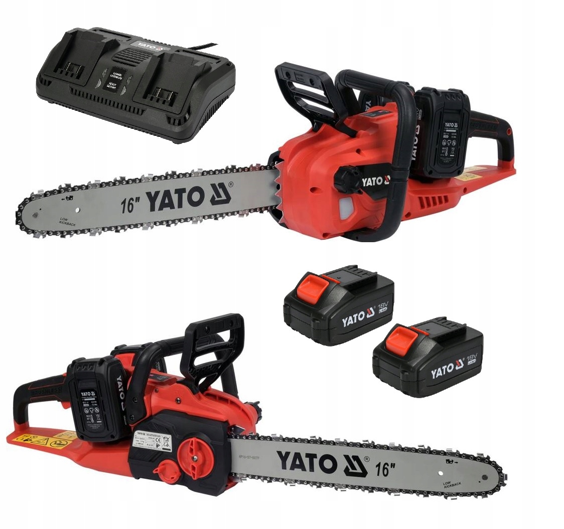 Pilarka Łańcuchowa 16" 2X18V Bezszczotkowa 2X4AH Podwójna Ładowarka