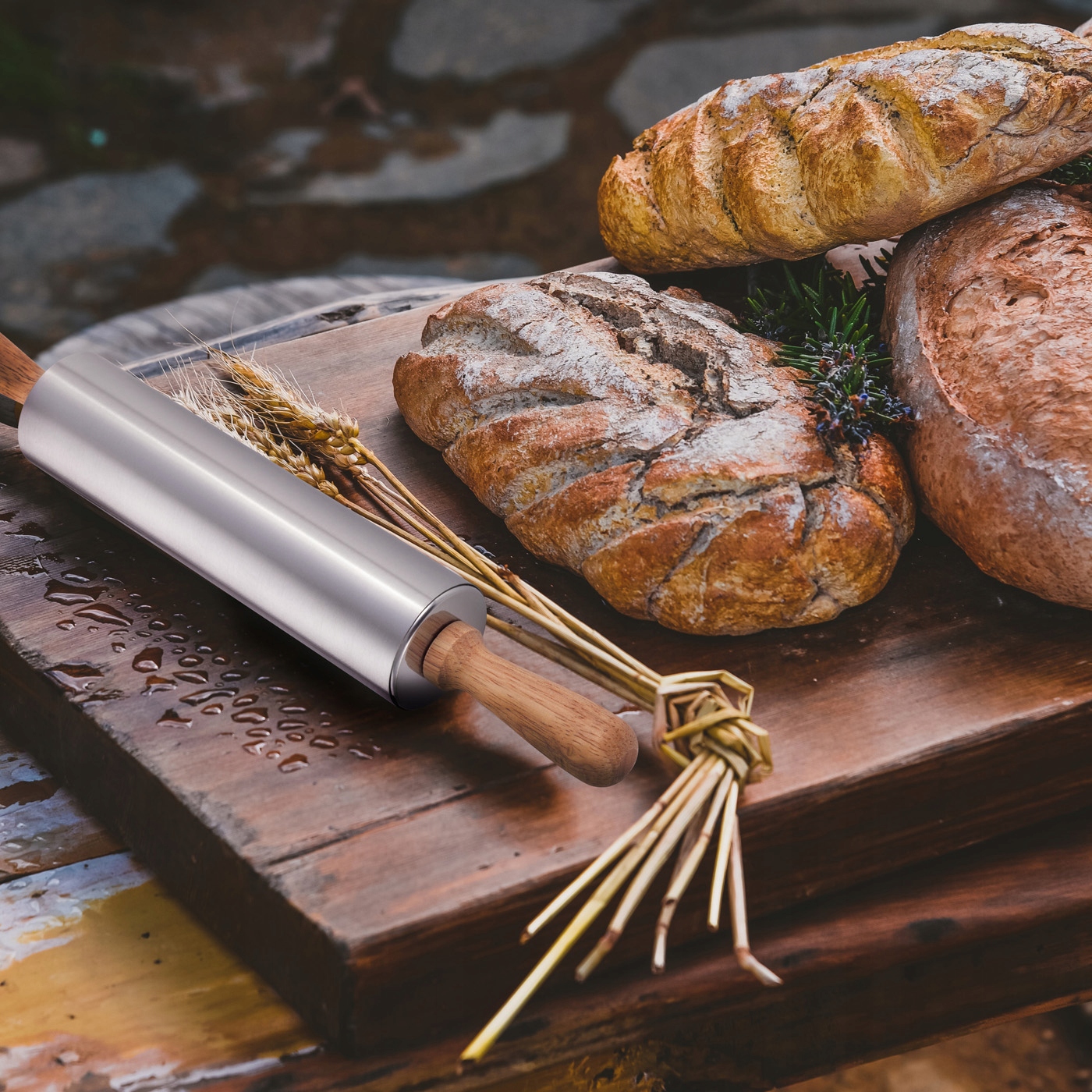 WAŁEK do CIASTA OBROTOWY STALOWY KAMILLE EAN (GTIN) 5903148929309