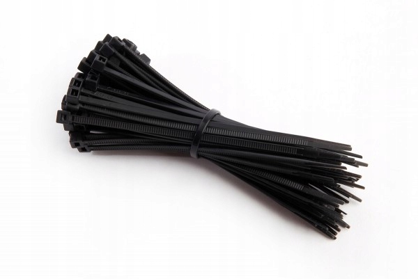 OPASKI ZACISKOWE KABLOWE TRYTKI UV CZARNE 4,8X300