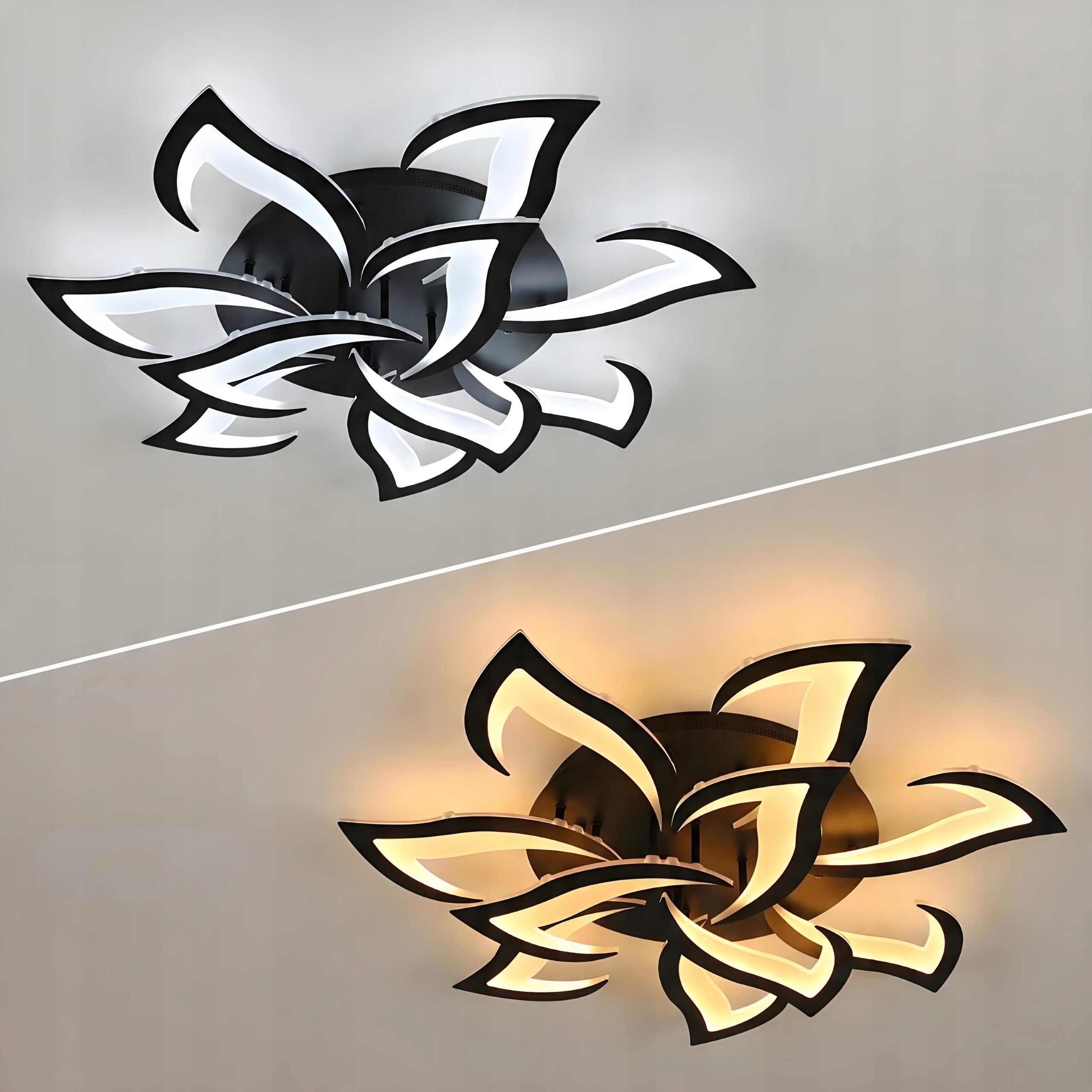 LAMPA LED WISZĄCA LOTOS 10 RINGÓW ŻYRANDOL 100W PLAFON Z PILOTEM Zasilanie sieciowe