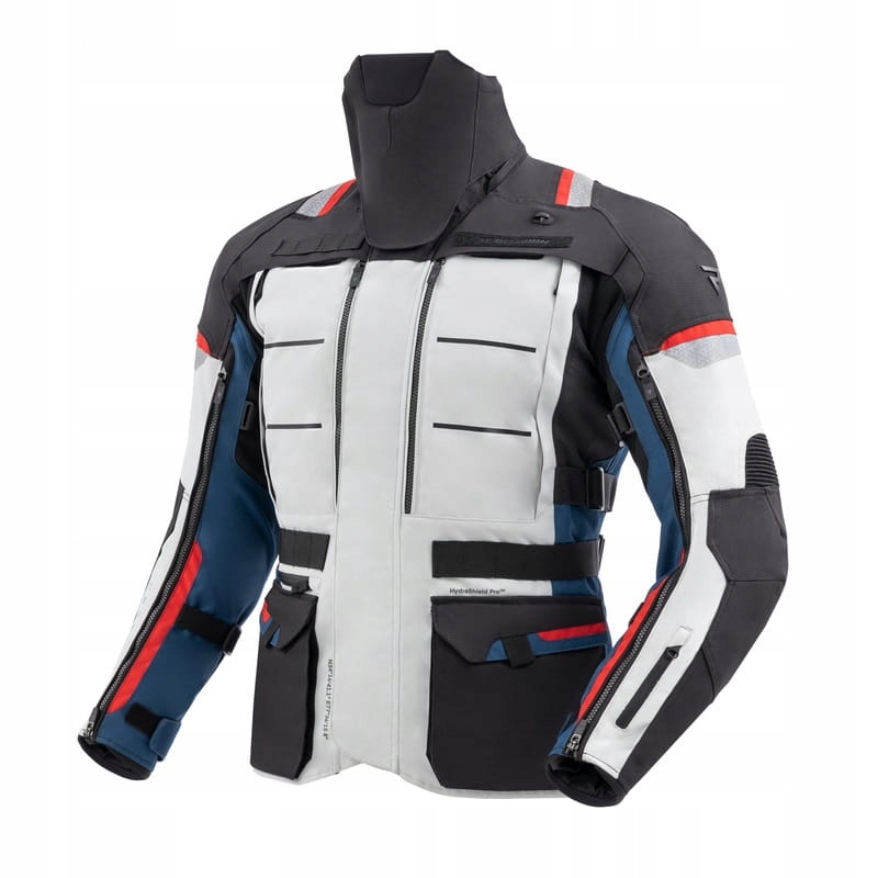 Textilná Motocyklová Bunda Pánska Rebelhorn Cubby V Blue Grey Red