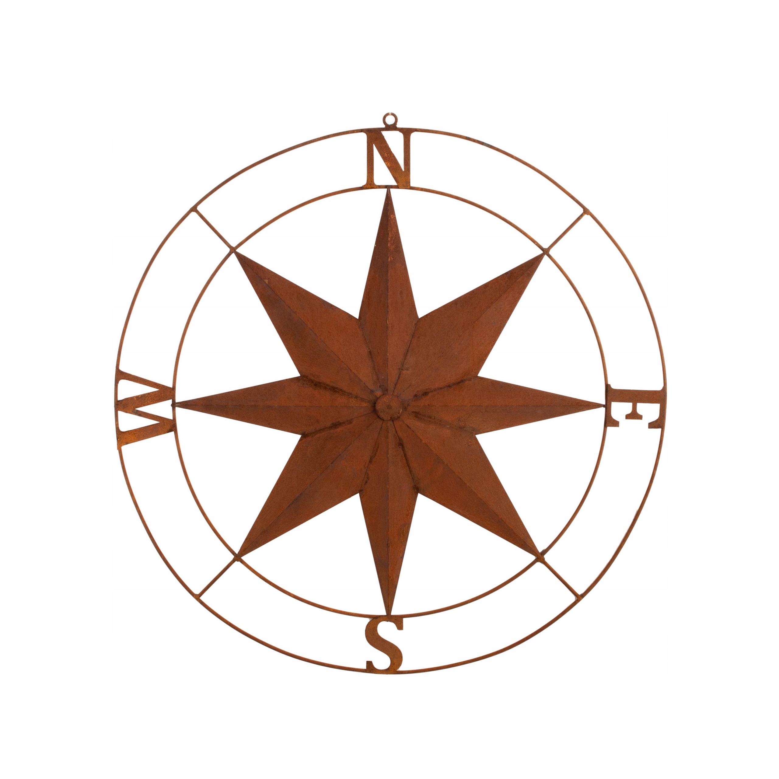 Větrná Růžice Nástěnná Dekorace Rezavá Corten Směry Světa Kompas
