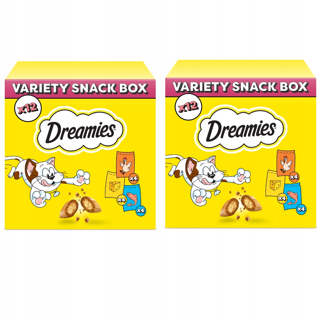 Levně Dreamies Variety Snack Box 2x720g Pochoutky Pro Kočky Mix Chutí