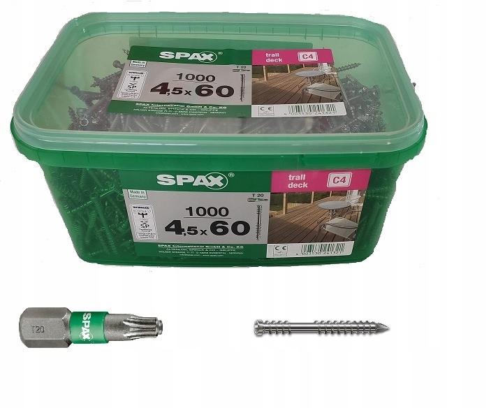 

Spax Wkręt do deski tarasowej C4 4,5x60 1000szt