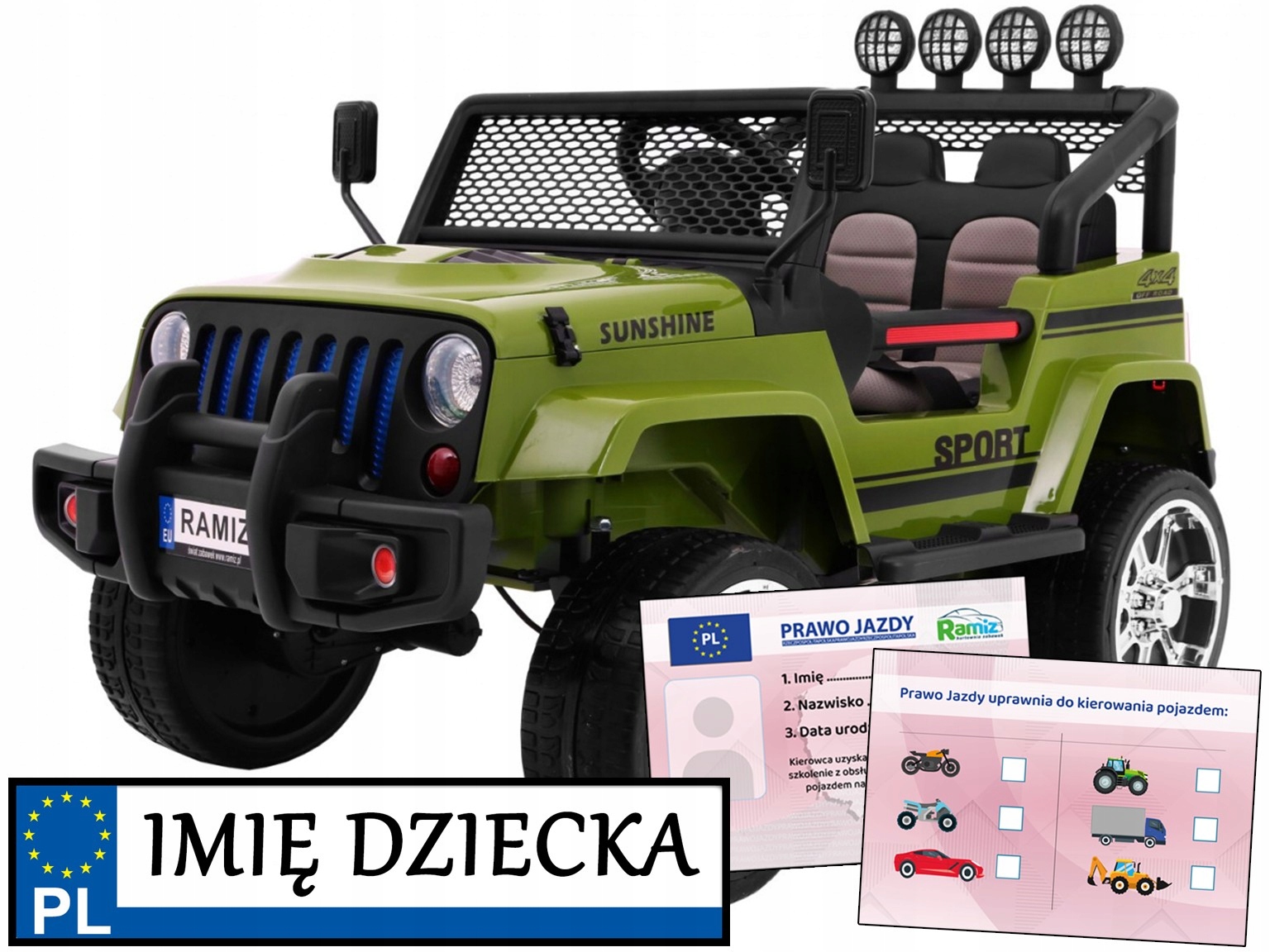 samochodzik elektryczny Raptor Drifter 4x4 pilot 4 mocne silniki
