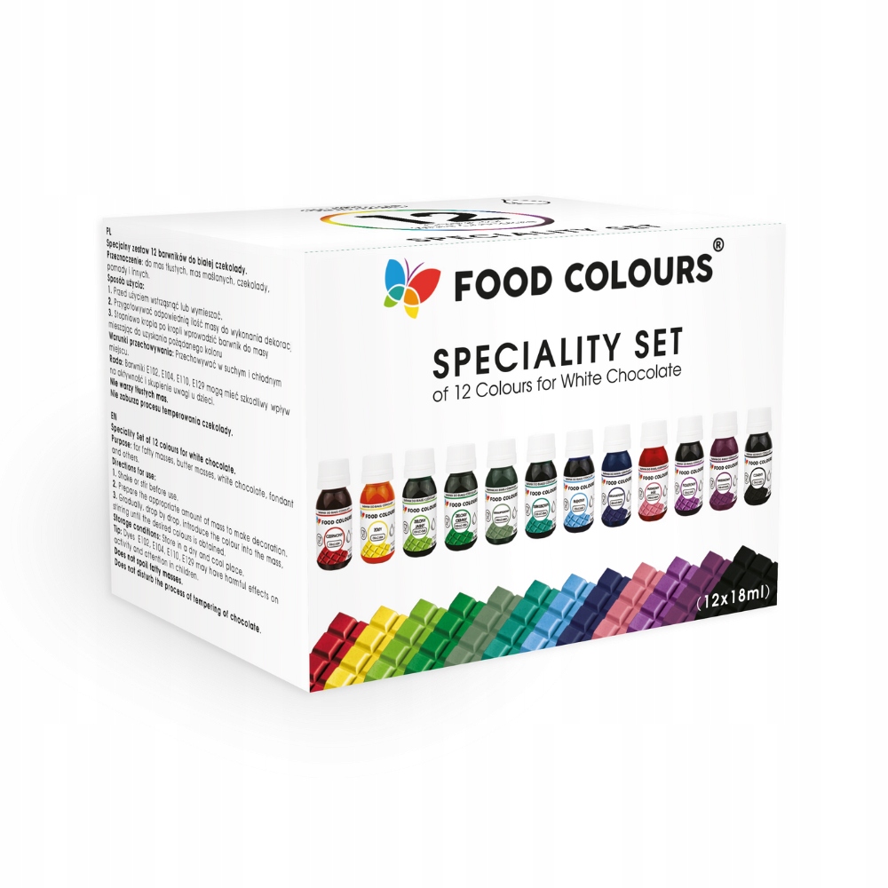 Levně Food Colours Sada barviv na čokoládu 12 x 18 g
