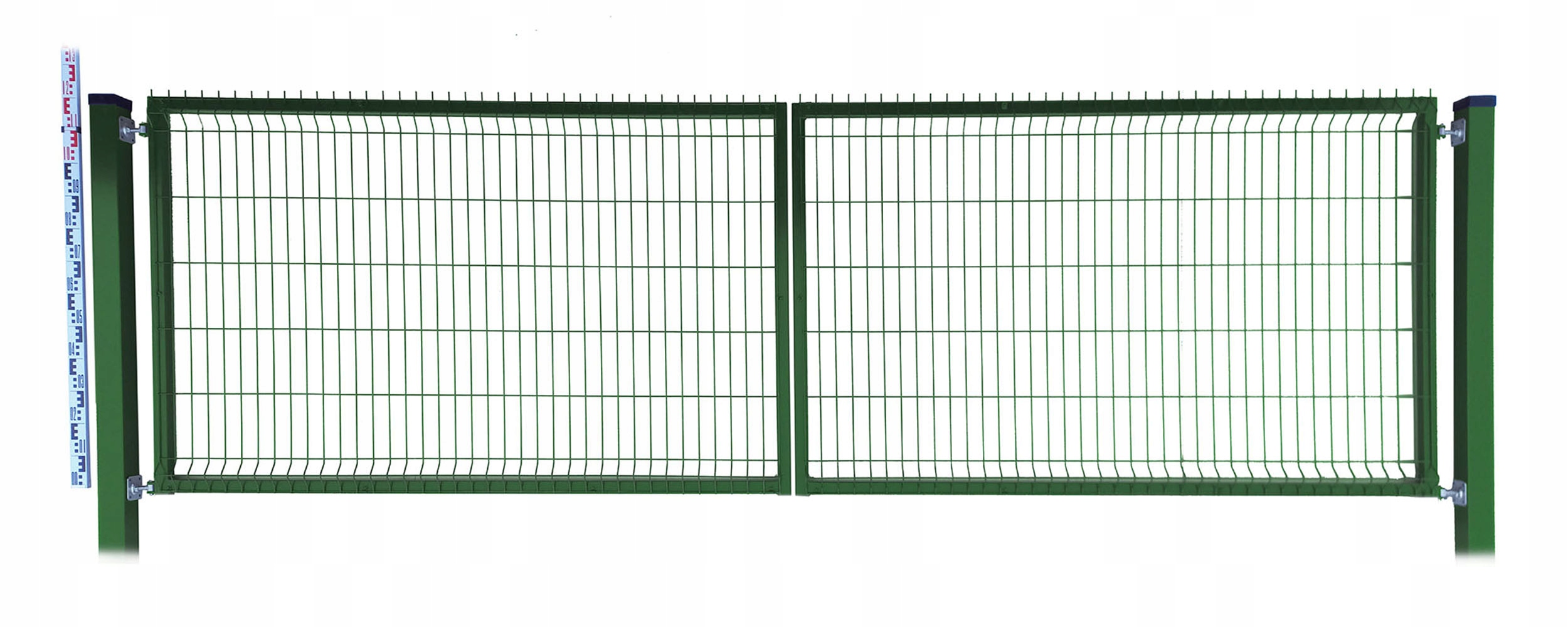 Panelová Brána 120 cm zelená dva sloupky RAL6005 dvoukřídlá 123 cm