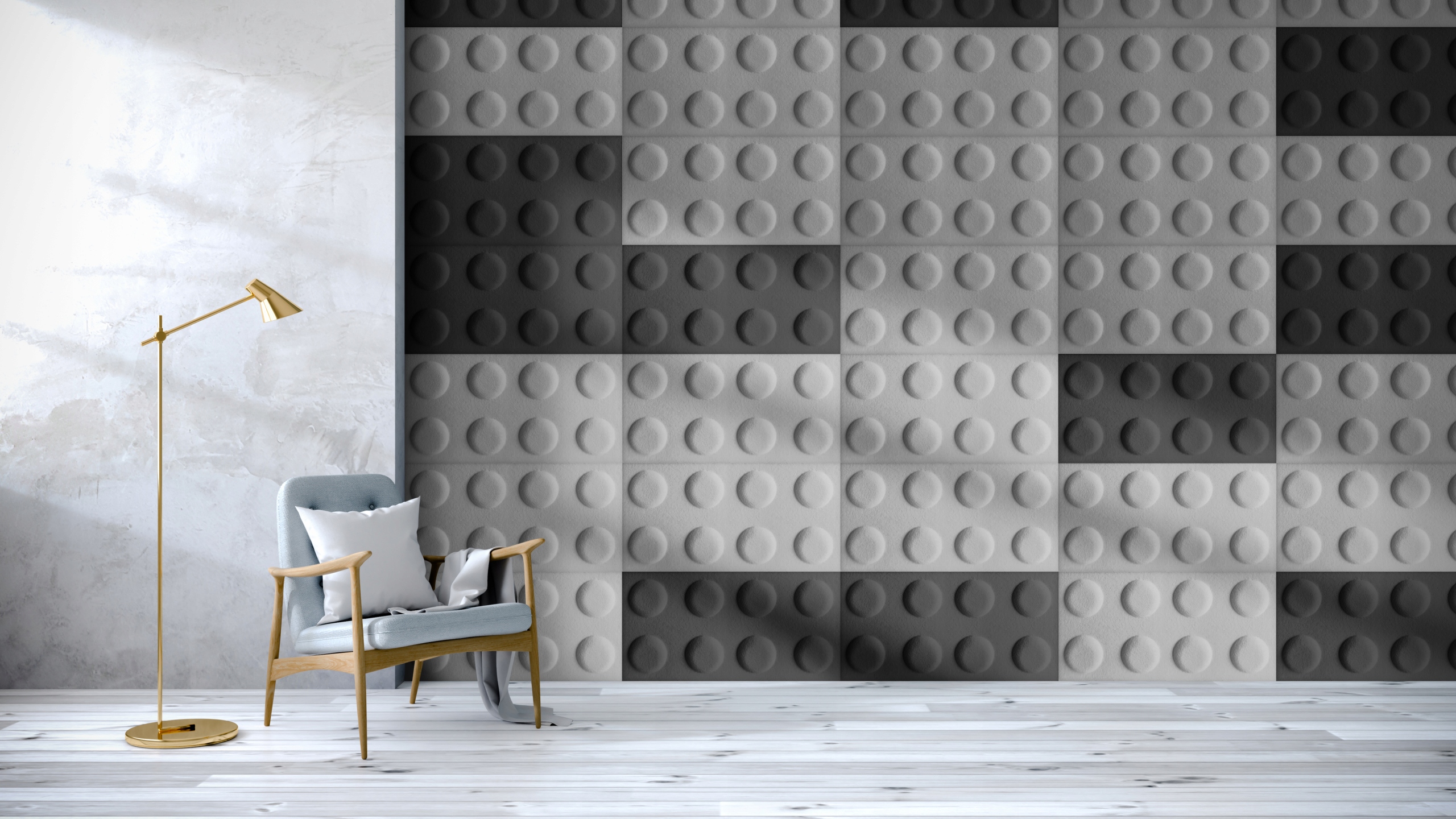 PANELE ŚCIENNE KLOCKI 60X30 FILCOWE MIĘKKIE SOFT 5 Kolor obicia wielokolorowy