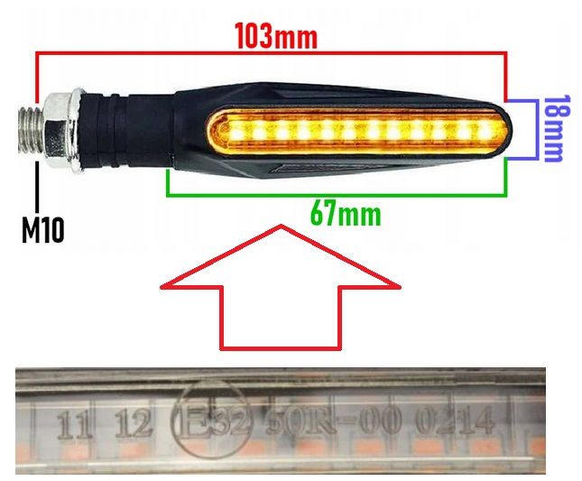 Pływające kierunkowskazy 12LED 4 sztuki+przerywacz Stan opakowania oryginalne