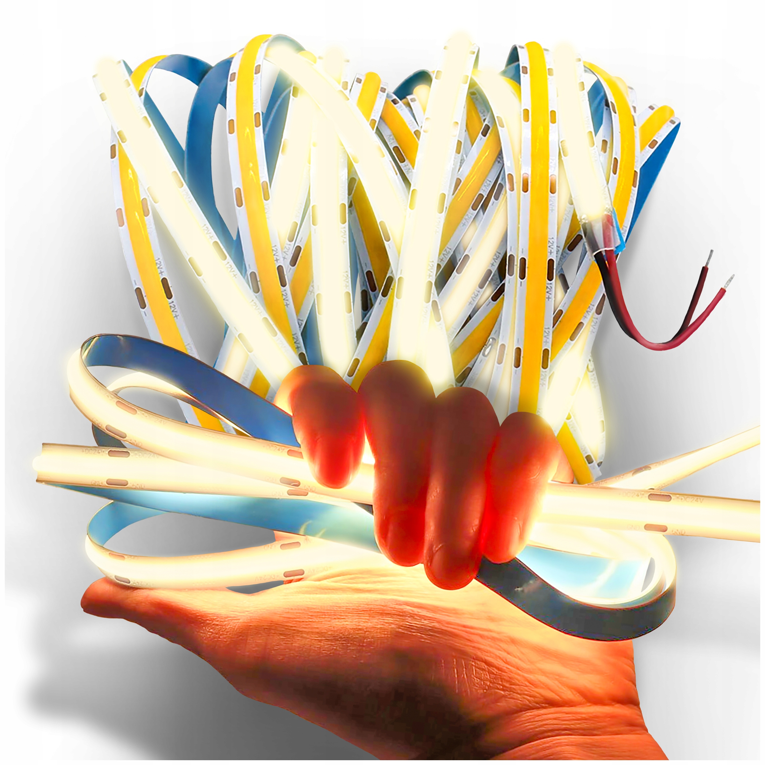 

Taśma Led Neon Cob 12V 12W/m 8mm Biała Ciepła 5M