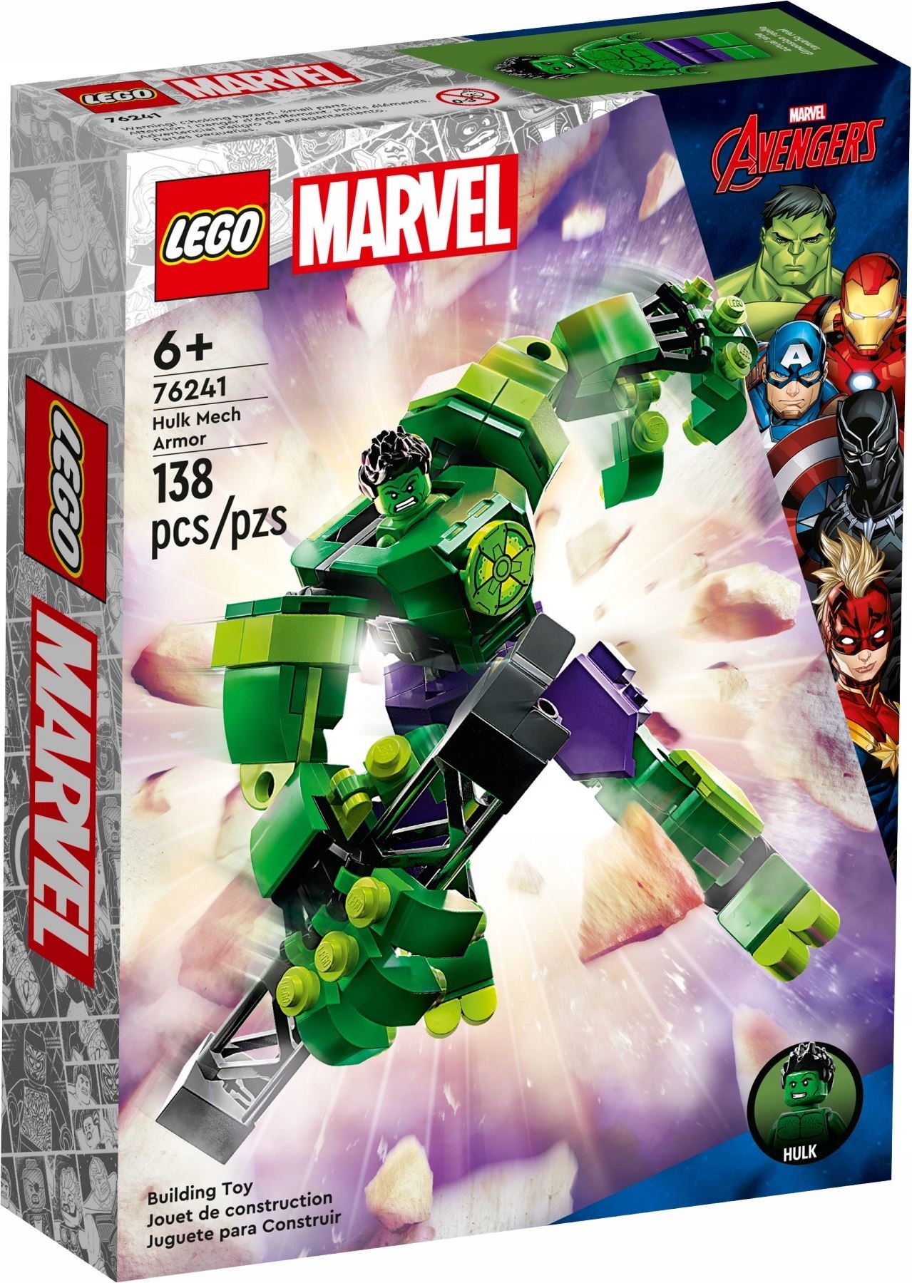 

Lego 76241 Marvel Opancerzona Figurka Zbroja Hulka