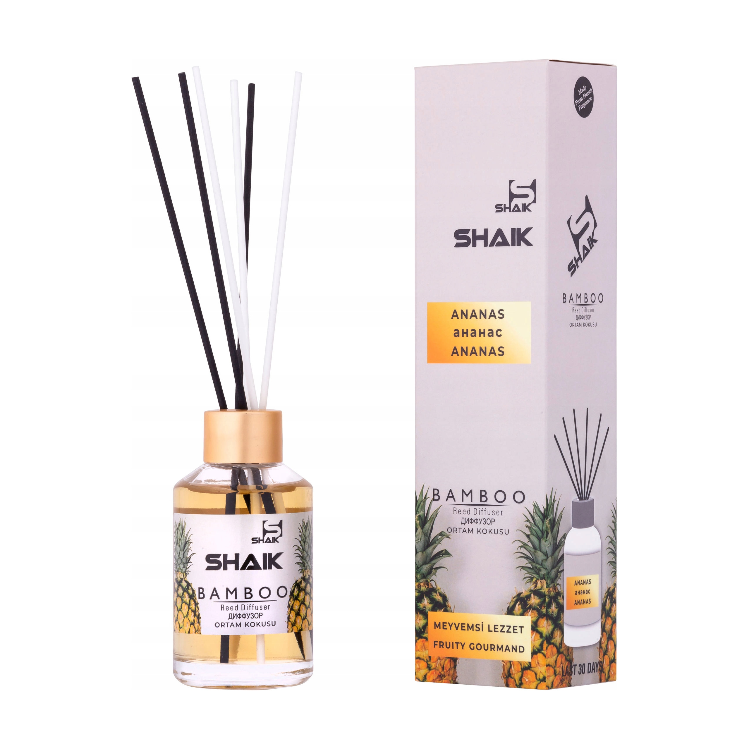 ODŚWIEŻACZ POWIETRZA PATYCZKI SHAIK ANANAS ZAPACH DO DOMU DYFUZOR EAN (GTIN) 8683181980075