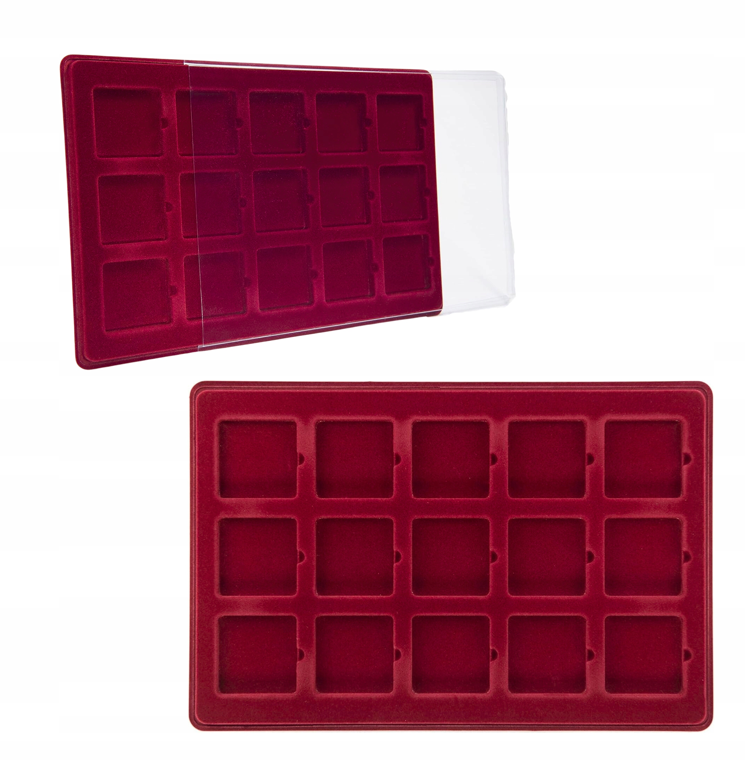 PALETA NA MONETY Z ZASUWKĄ NA 15 MONET TYP P15 50x50mm