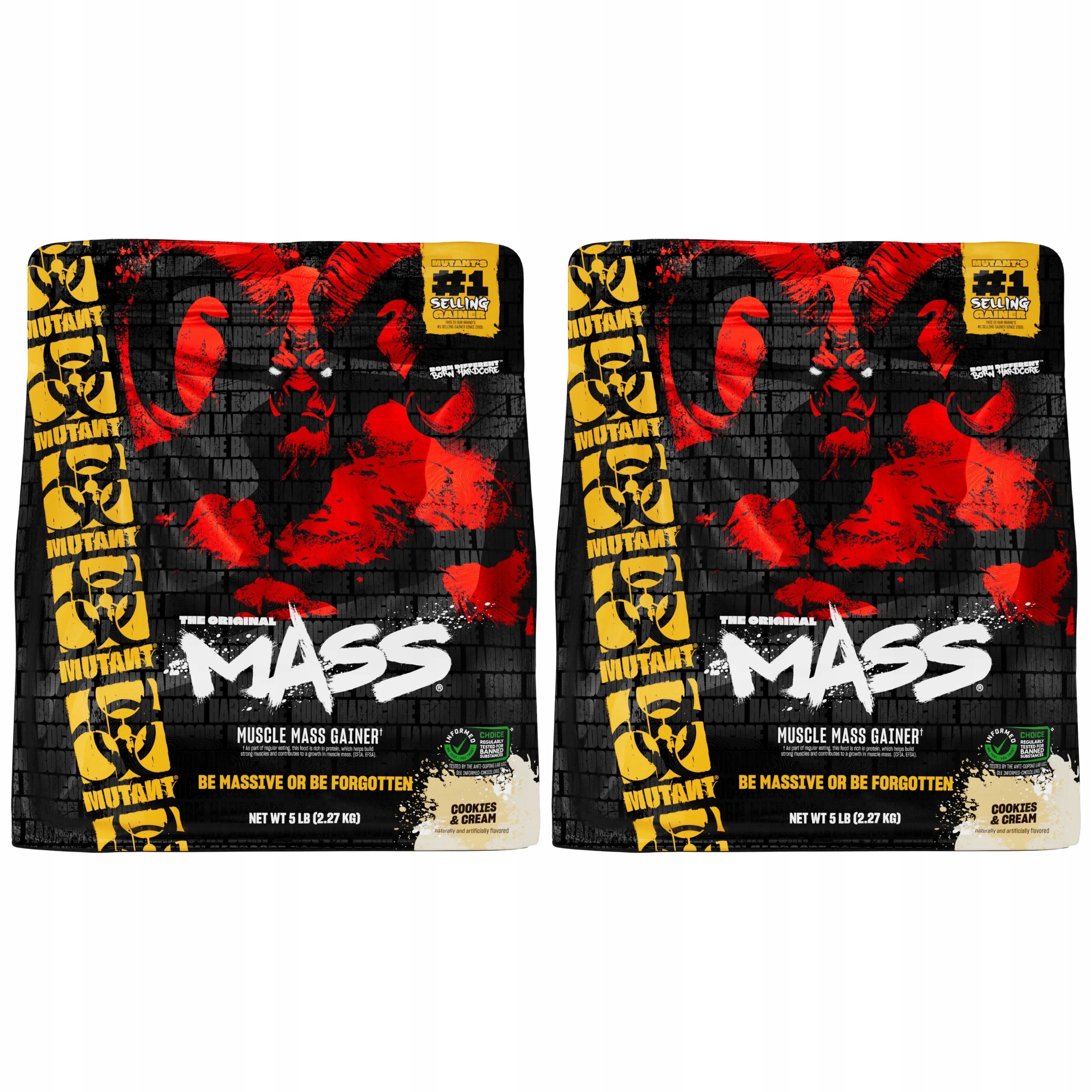 2x Gainer Svalová Hmota 550 Kcal Bílkoviny Sacharidy 2270g Mutant Mass