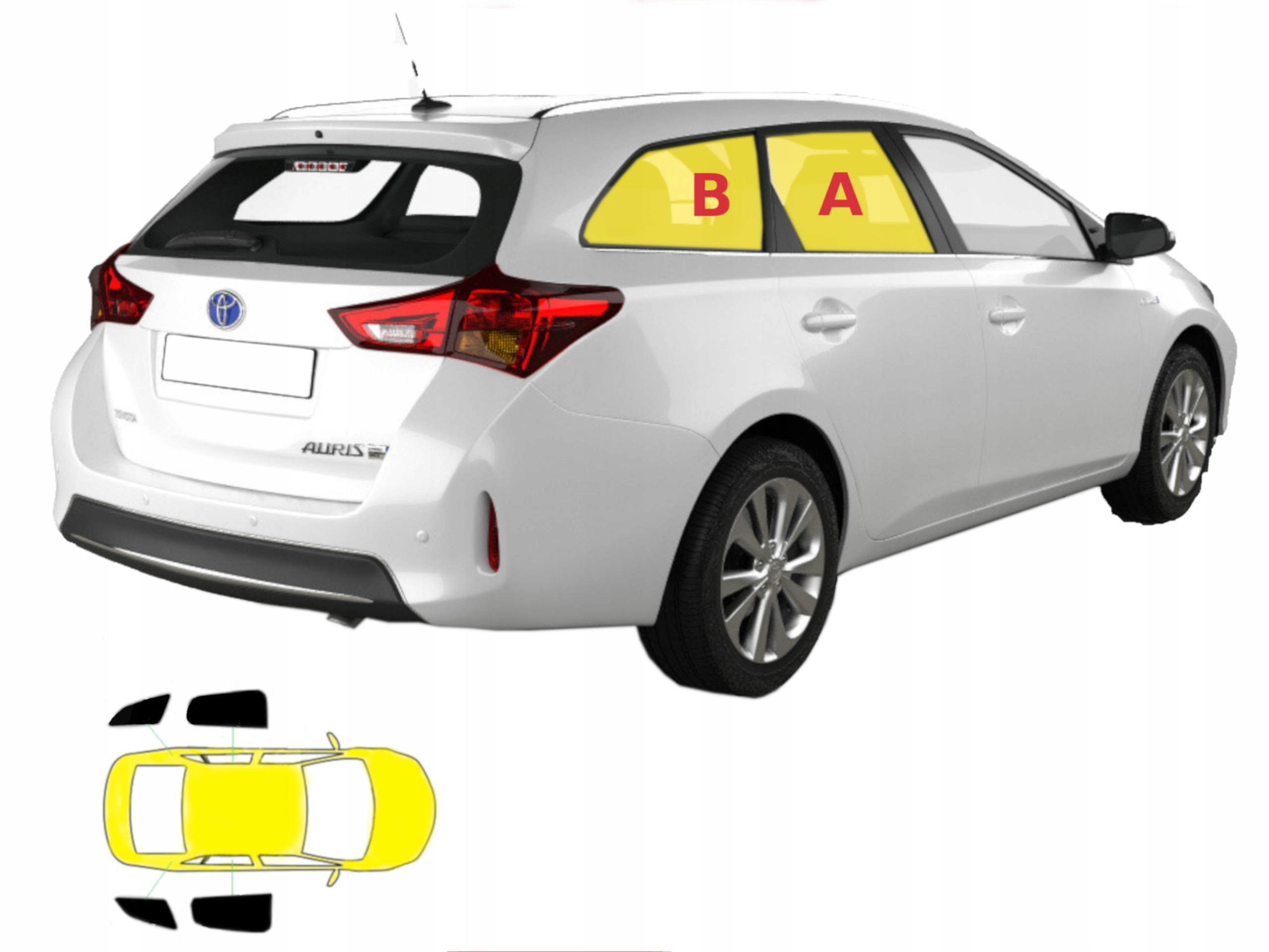 Kryty na slnečné sklá Toyota Auris II kombi