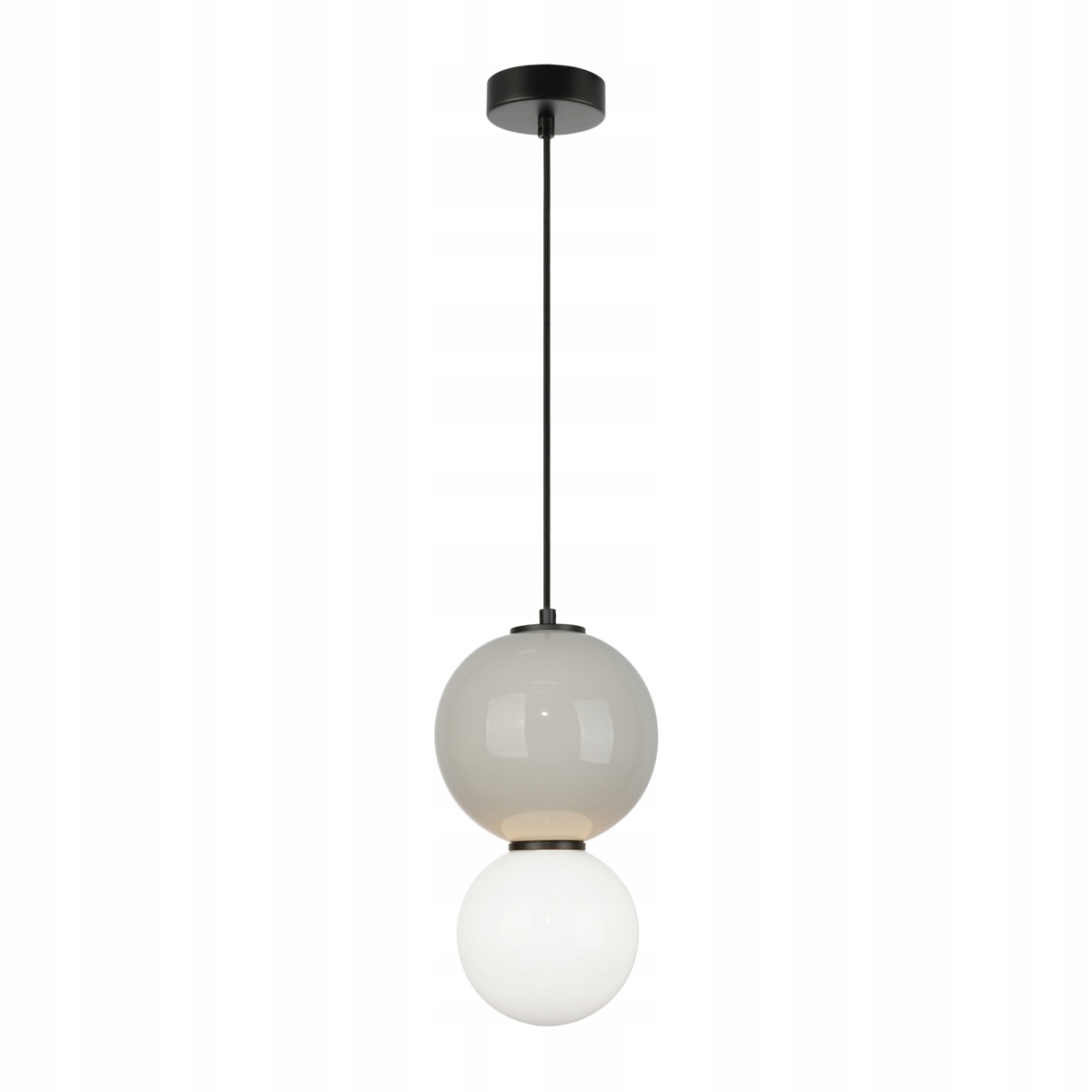 Moderná závesná lampa Italux Pieve Led 6W šedo-biela Ø18 cm IP20